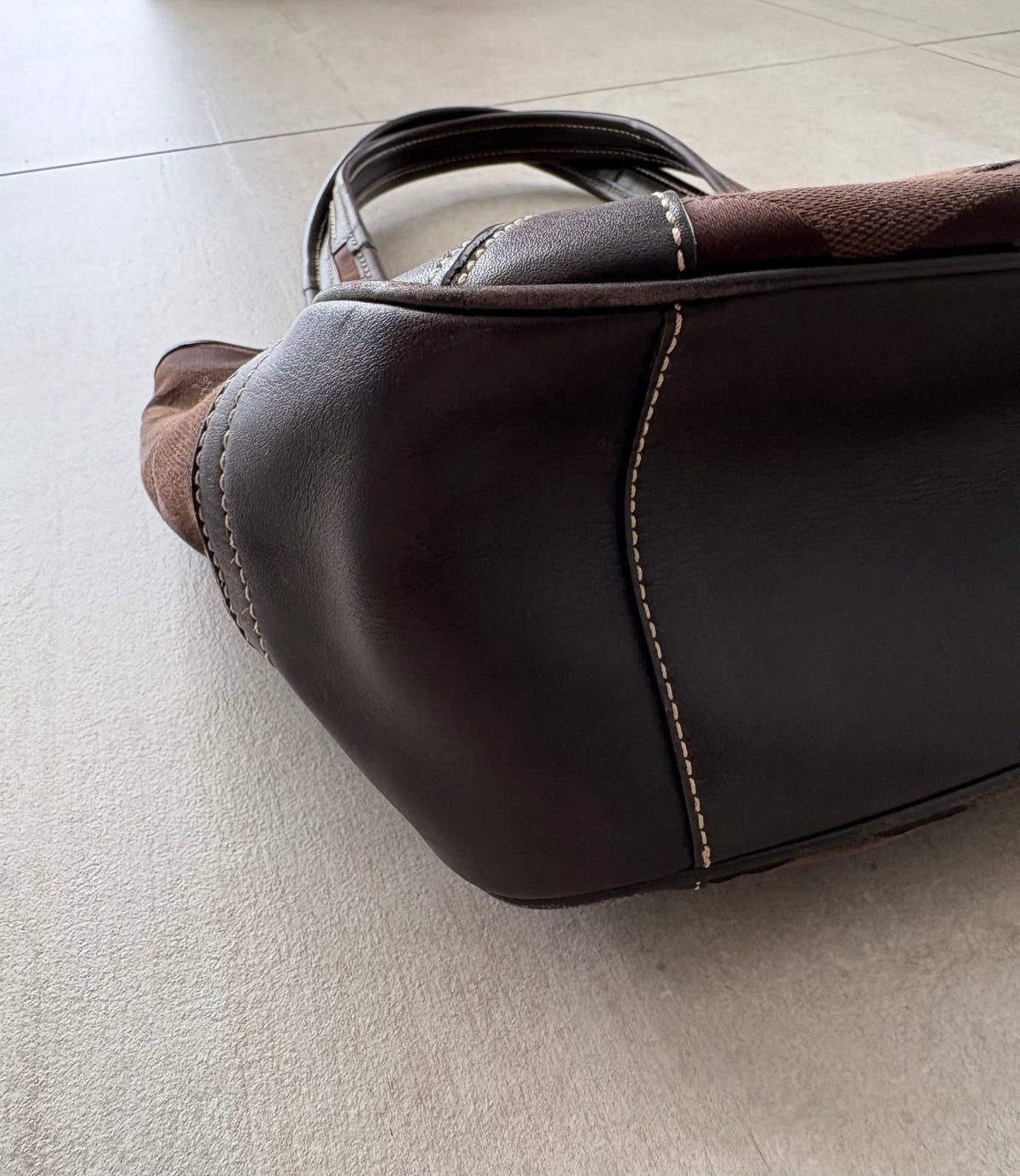 Coach Ergo Signature Tote Bag Choc Brown