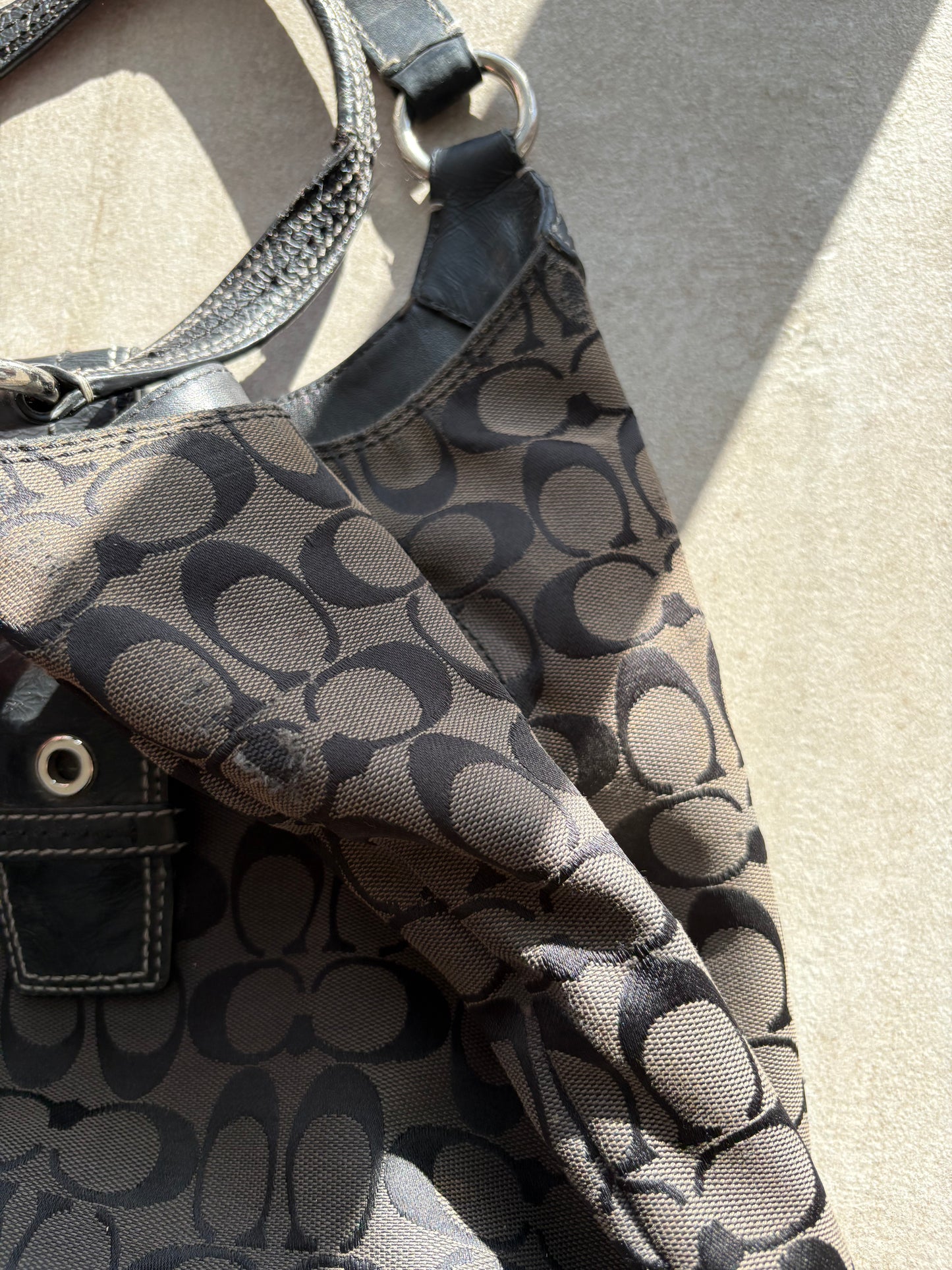 Coach Black Signature Soho Lynn Shoulder Bag *AF