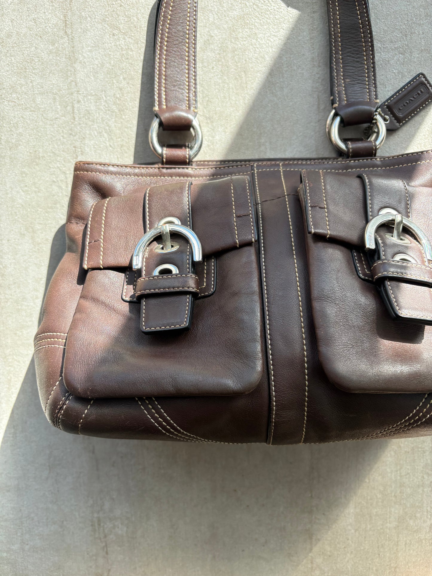 Coach Choc Brown Soho Leather Tote