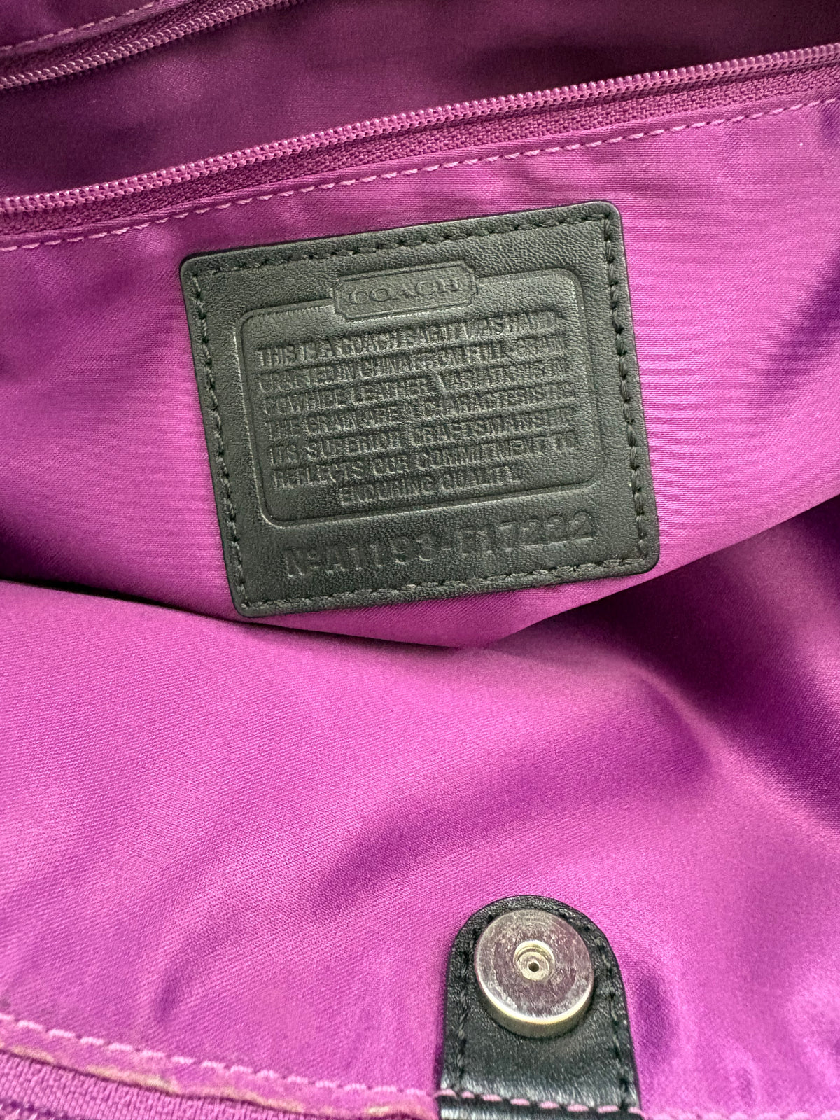 Coach Carly Leather Tote Bag