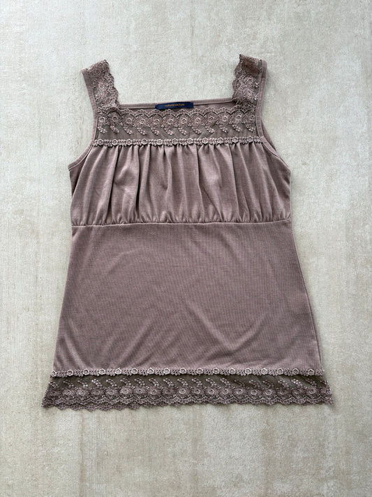 00's Japanese Mauve Babydoll Tank Top