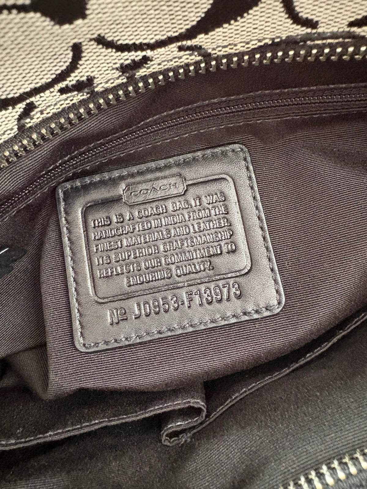 Coach Hamptons Signature Turnlock Shoulder Bag