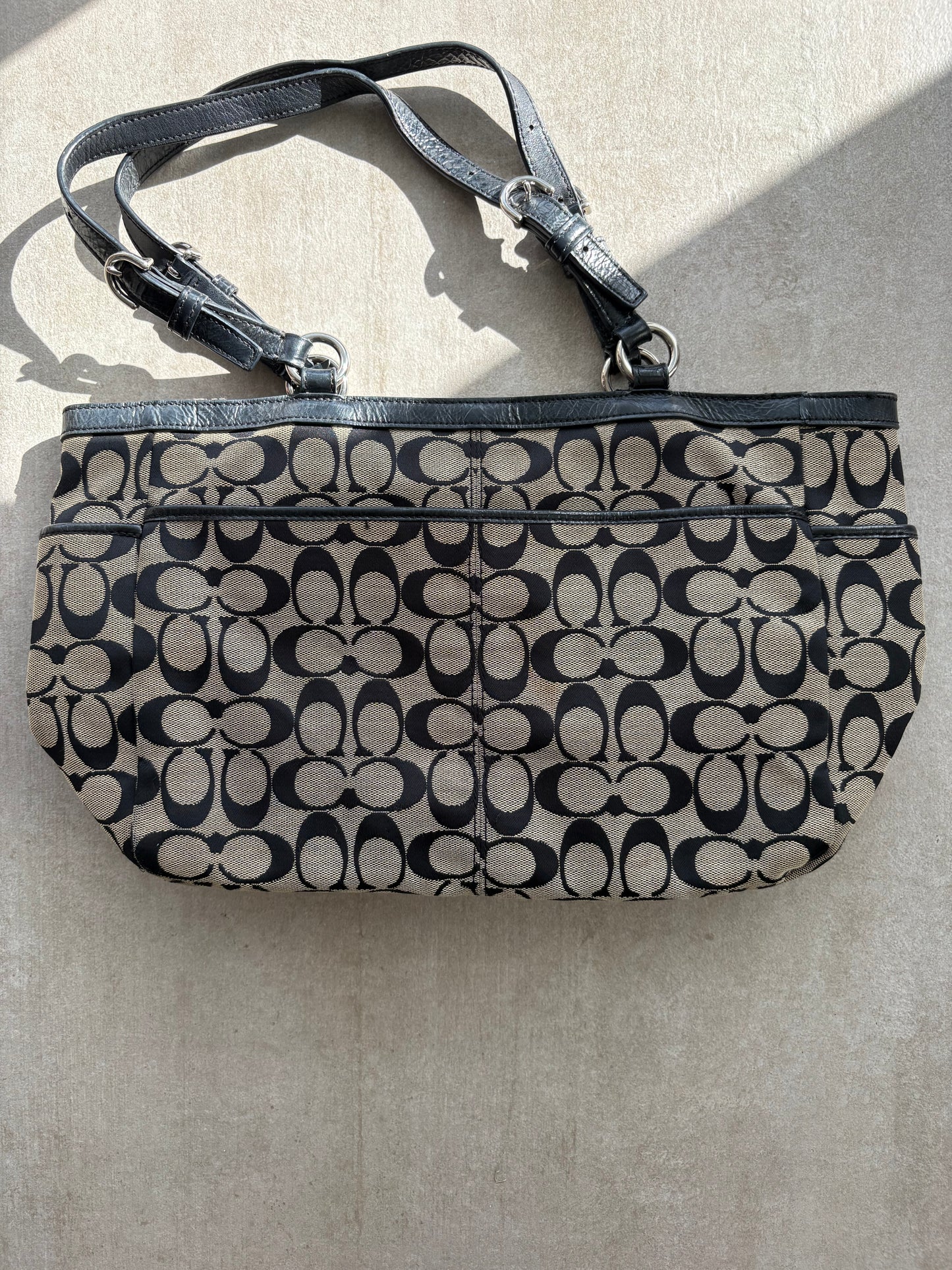 Coach Black Gallery Legacy Tote Bag