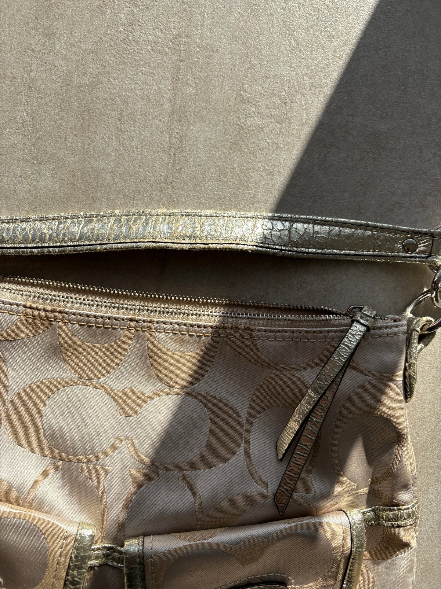 Coach 2way Signature Poppy Tote *AF