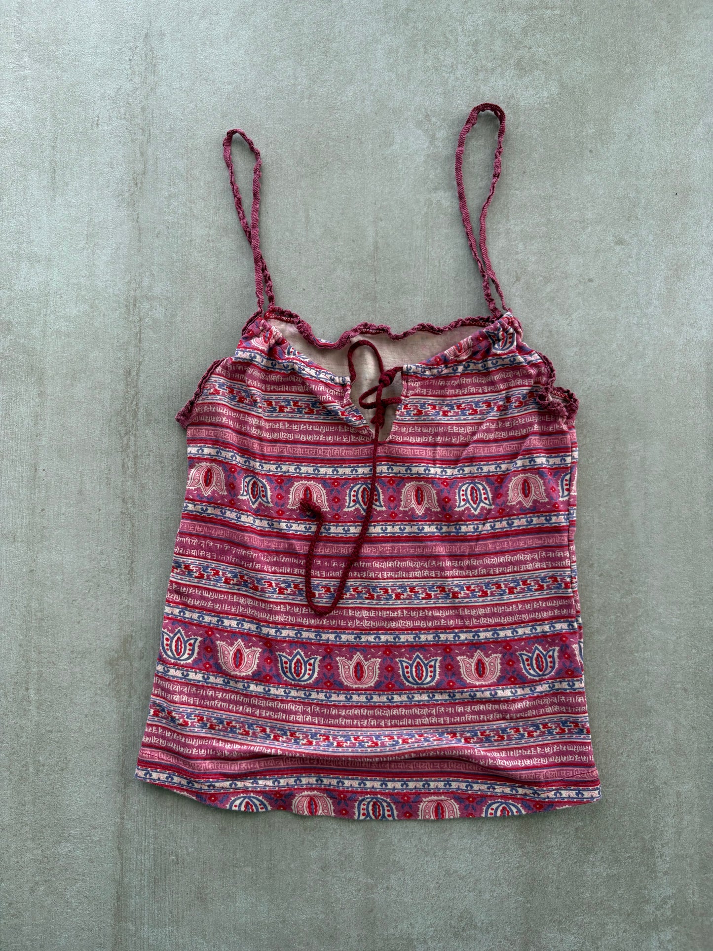 00's Red Stripy Cami