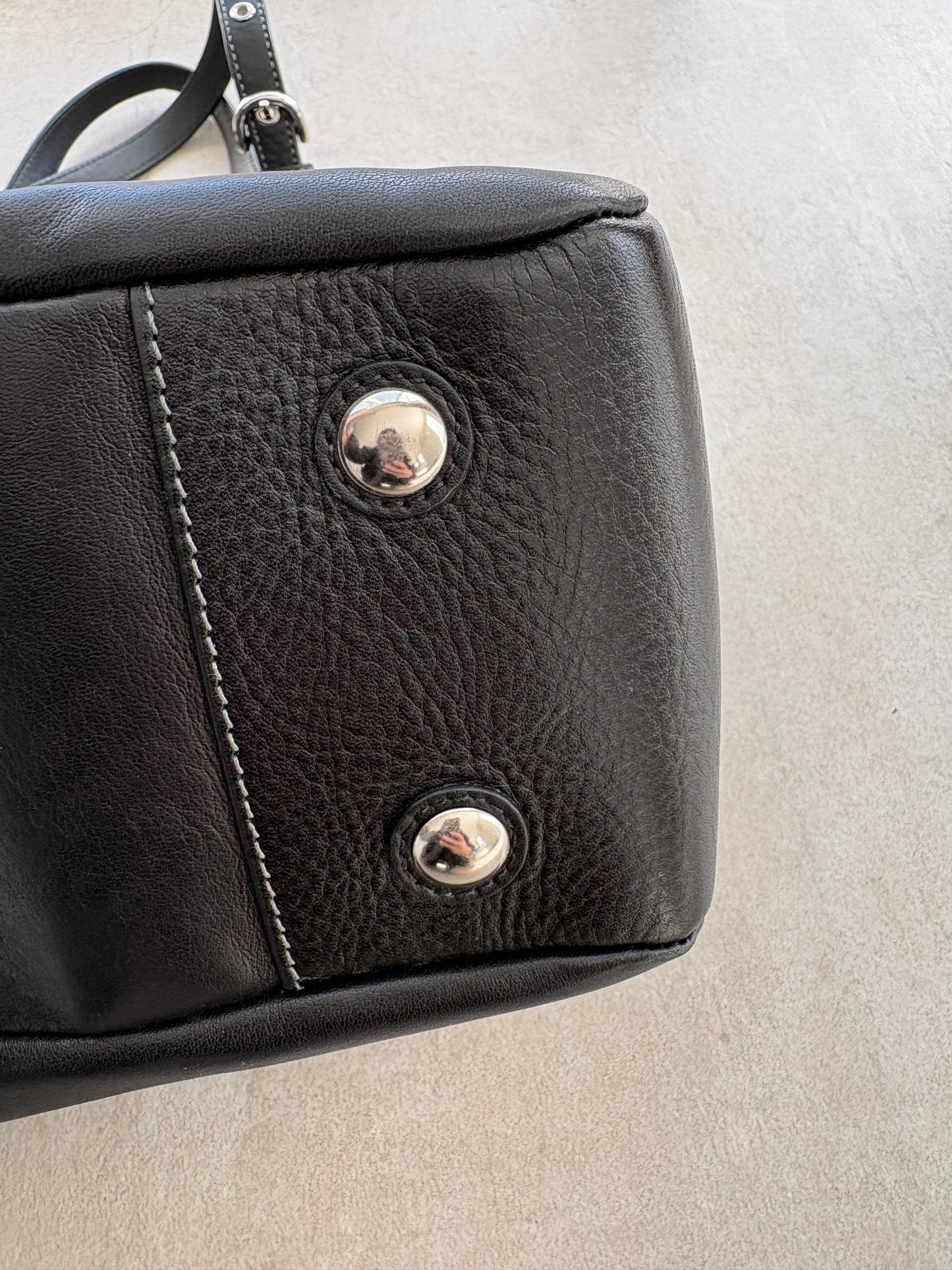 Coach Black Leather Tote Bag