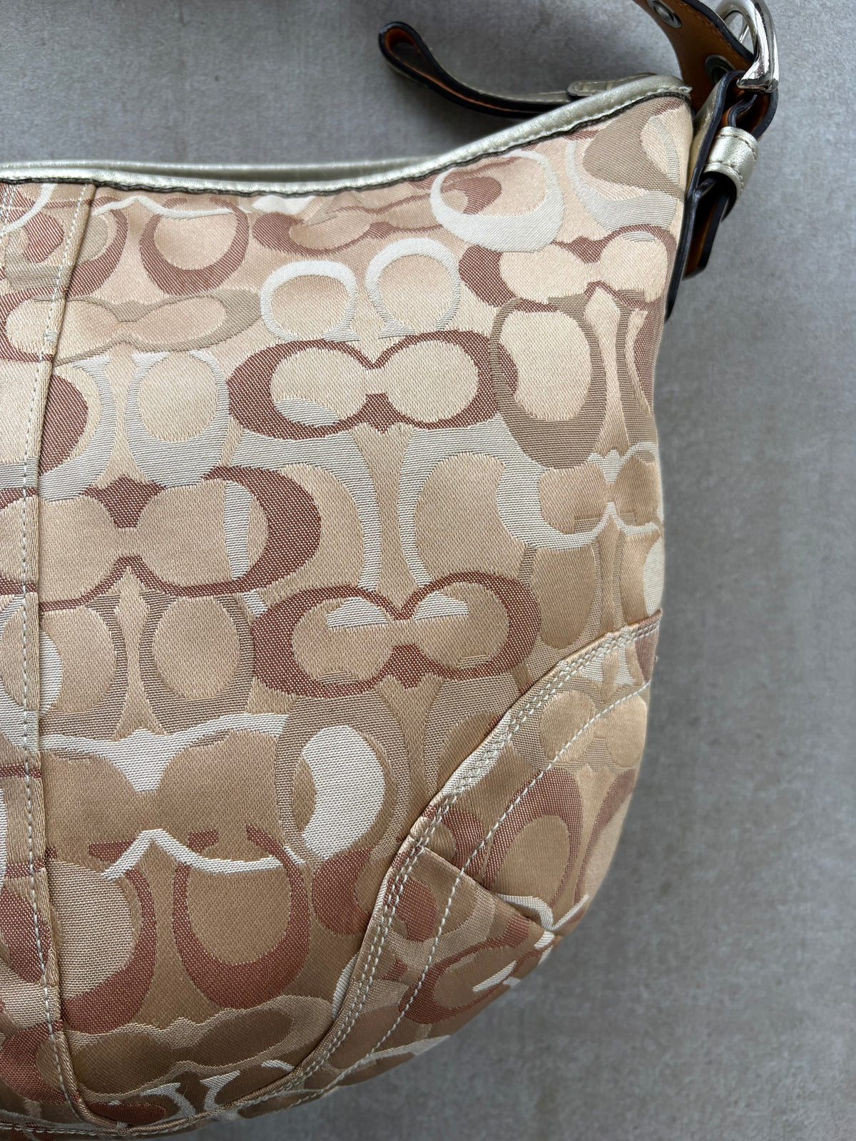 Coach Signature Optic Large Hobo Shoulder Bag