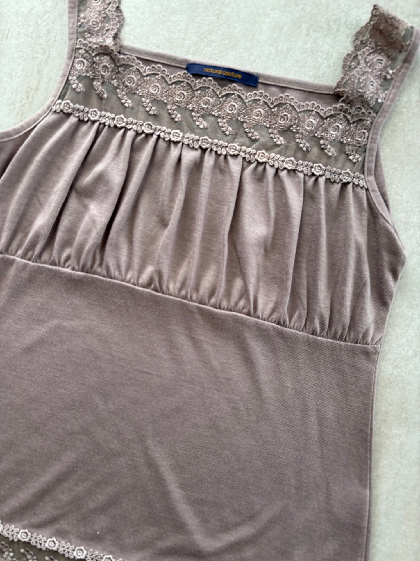00's Japanese Mauve Babydoll Tank Top