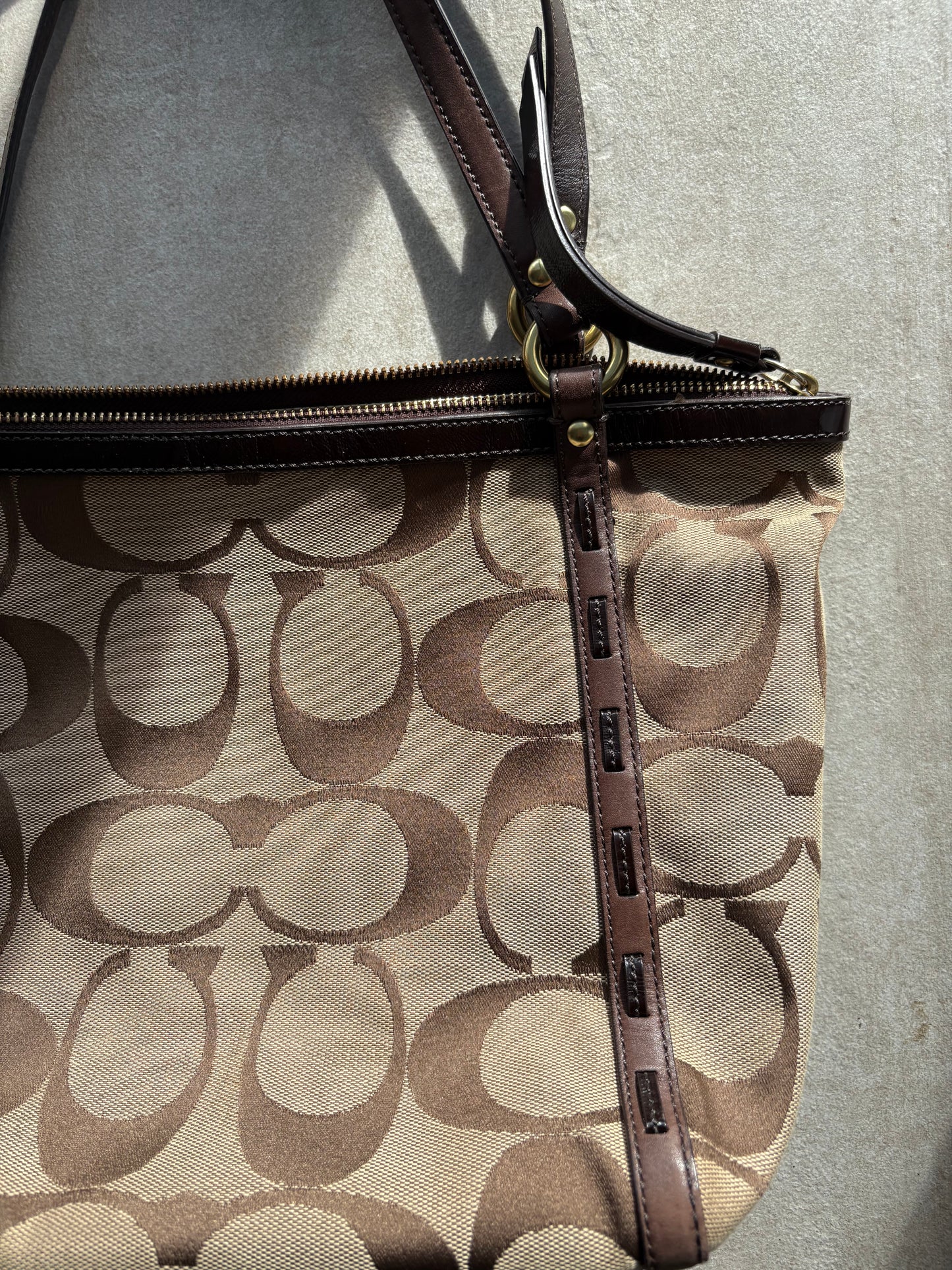 Coach Signature Brown Tote