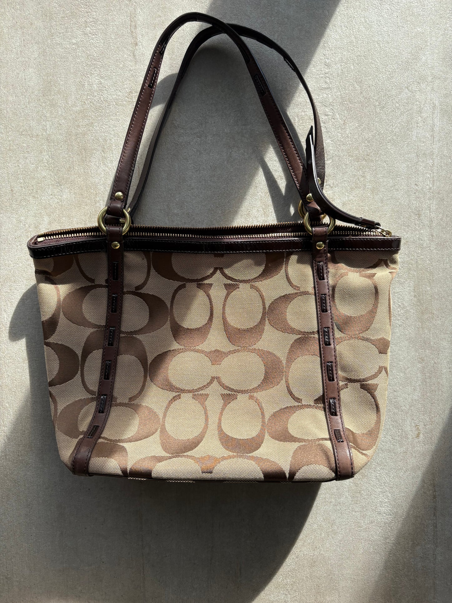 Coach Signature Brown Tote