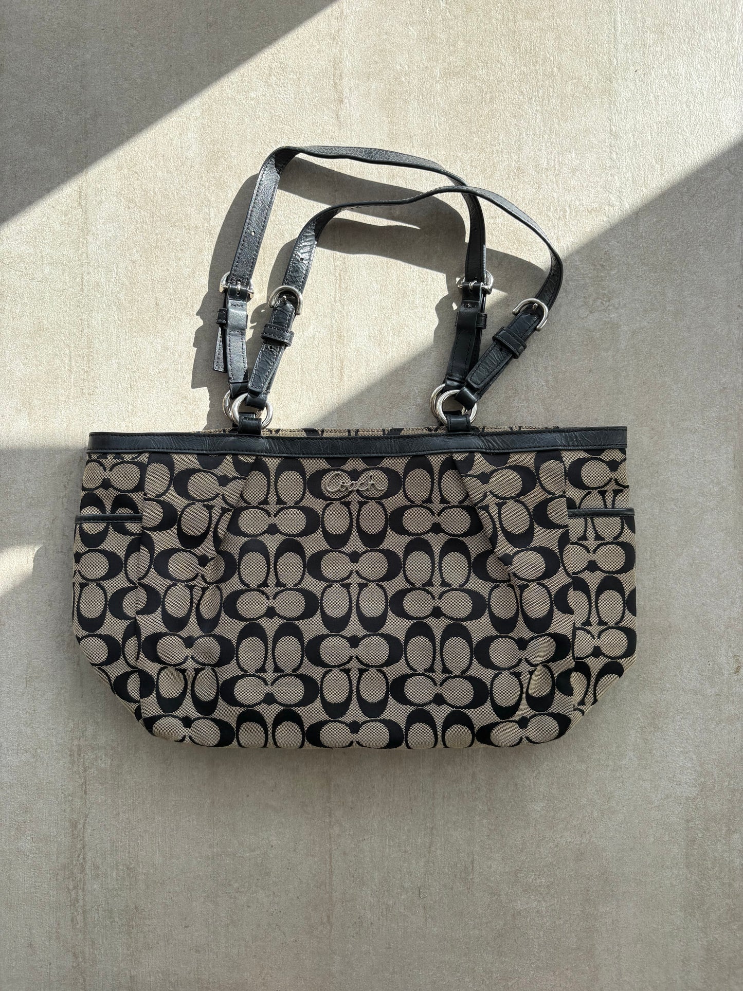 Coach Black Gallery Legacy Tote Bag