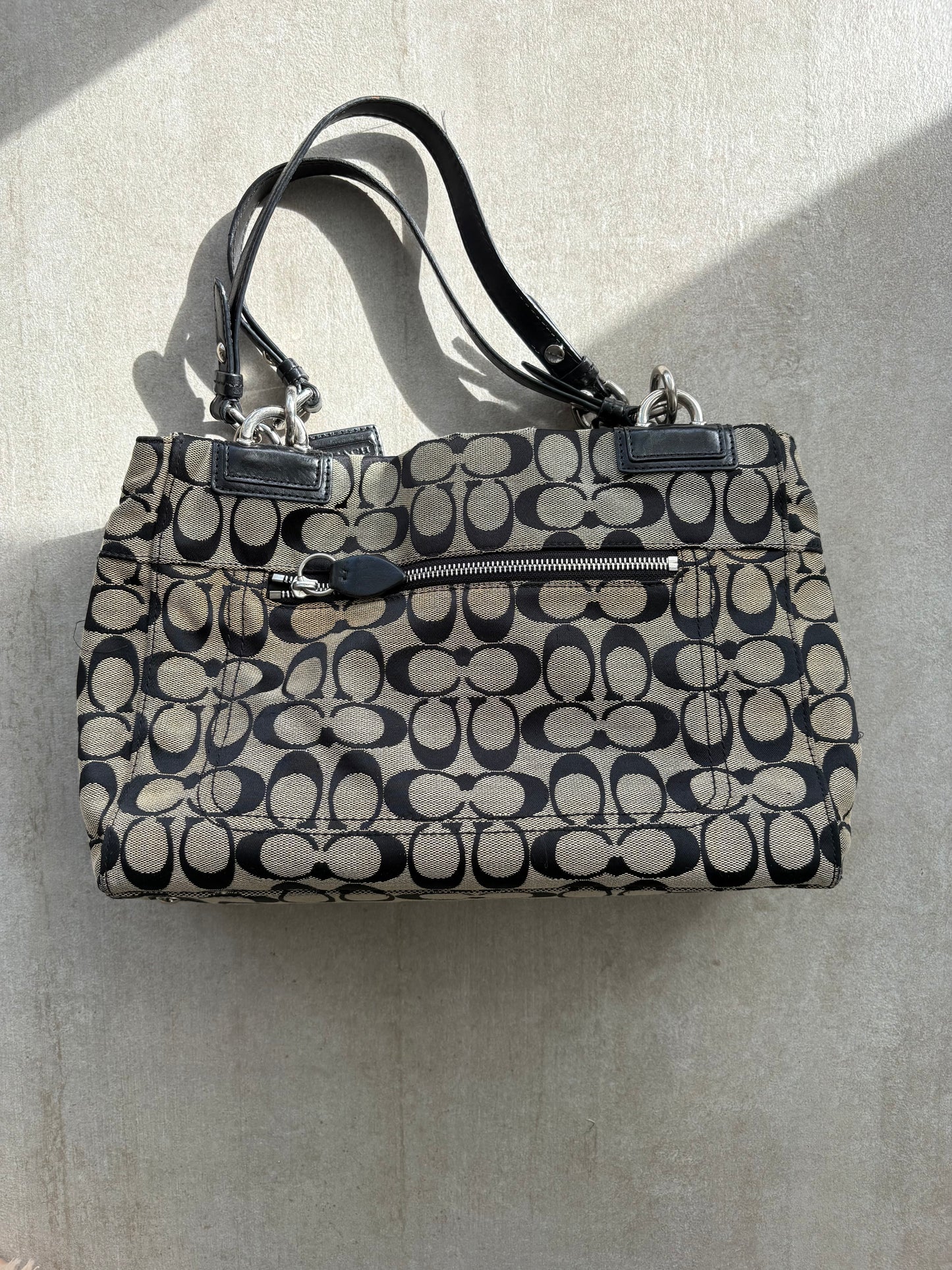 Coach Jacquard Signature Shoulder Satchel Bag