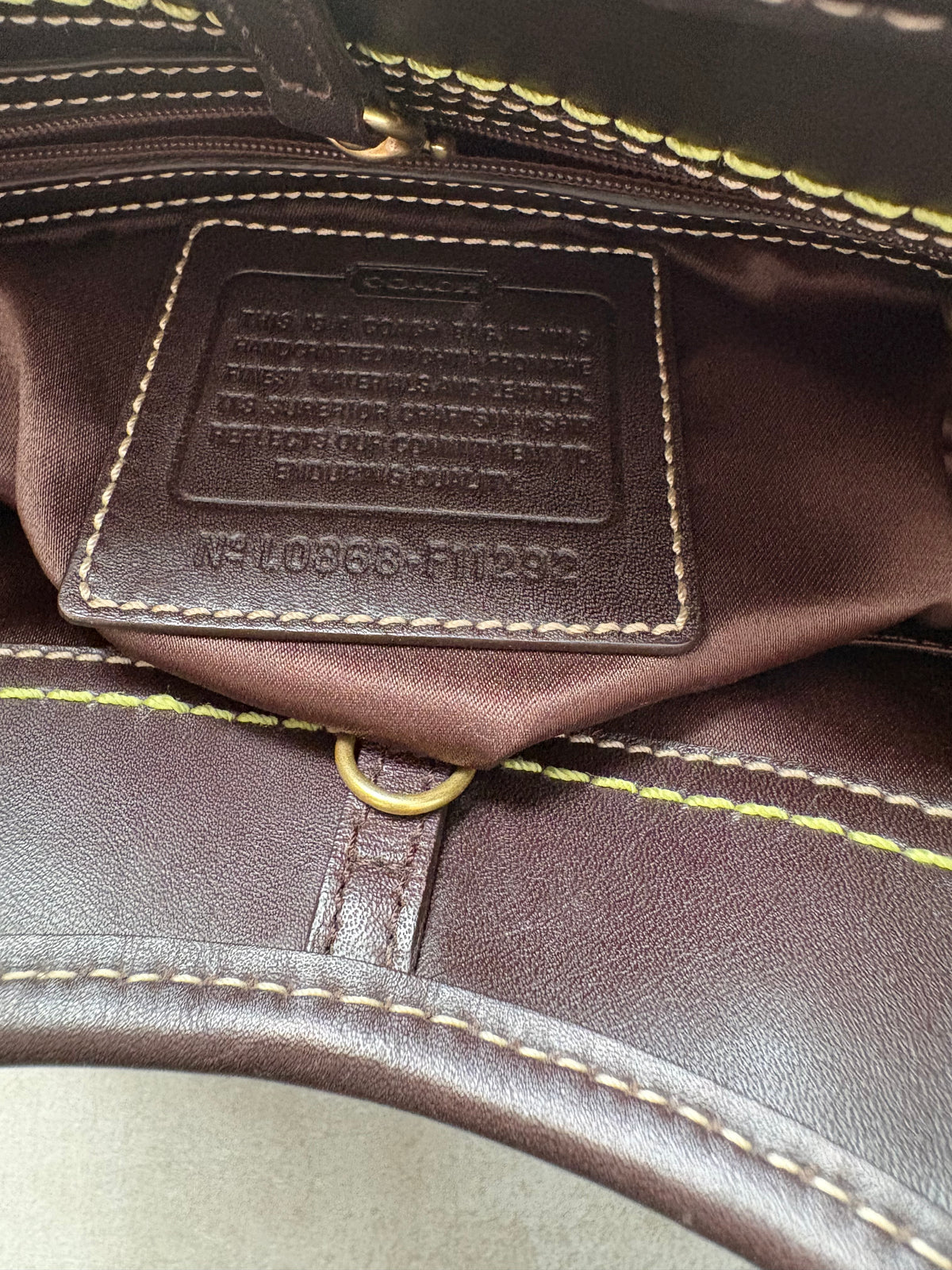Coach Ergo Signature Tote Bag Choc Brown