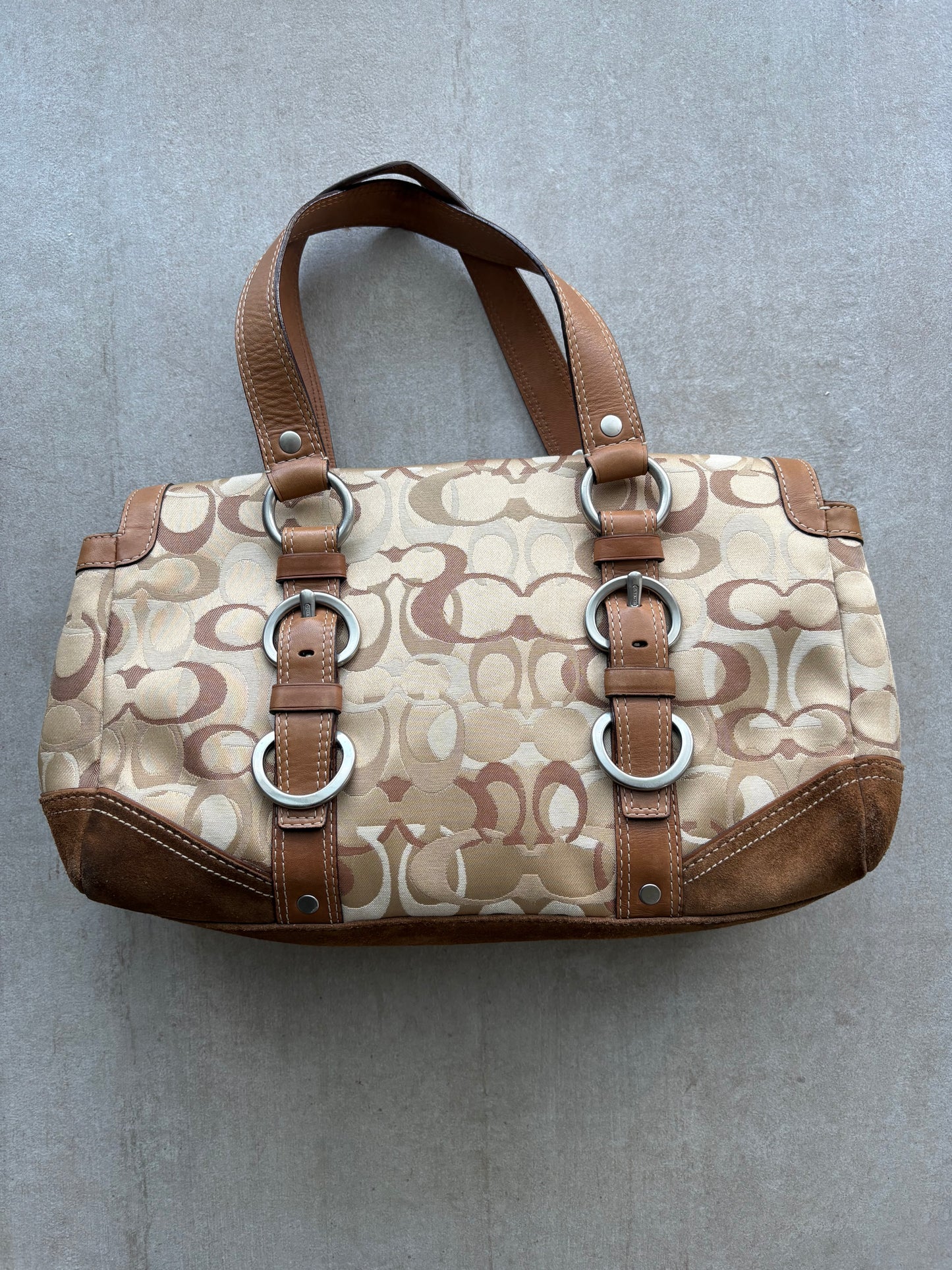 Coach Chelsea Optic Signature Turnlock Satchel
