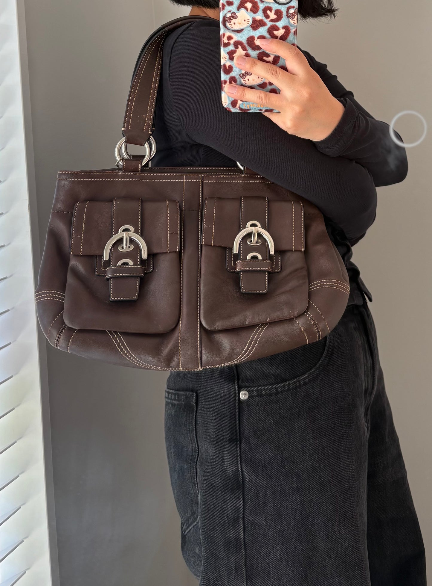 Coach Choc Brown Soho Leather Tote