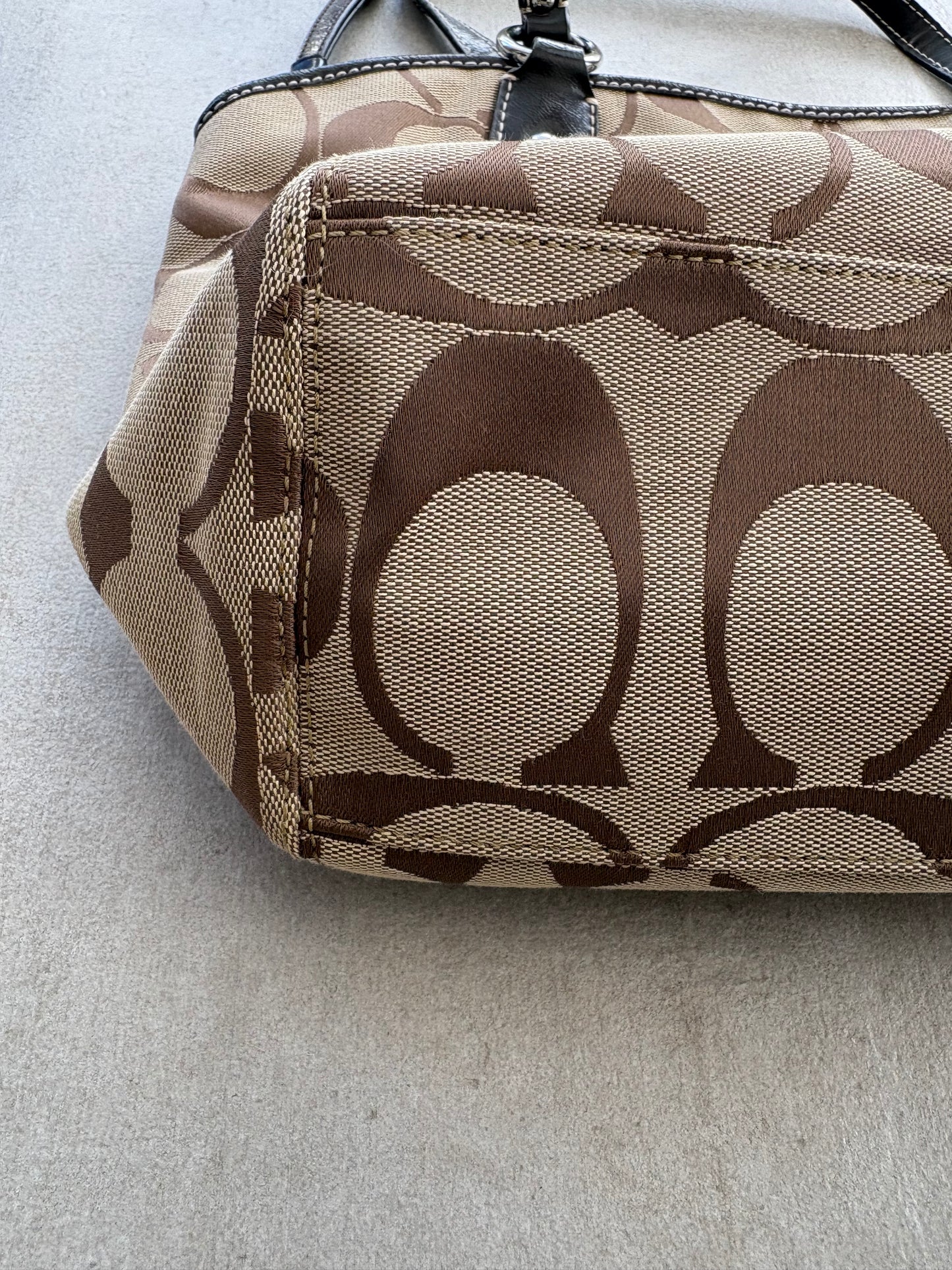 Coach Signature Stripe Shoulder Bag