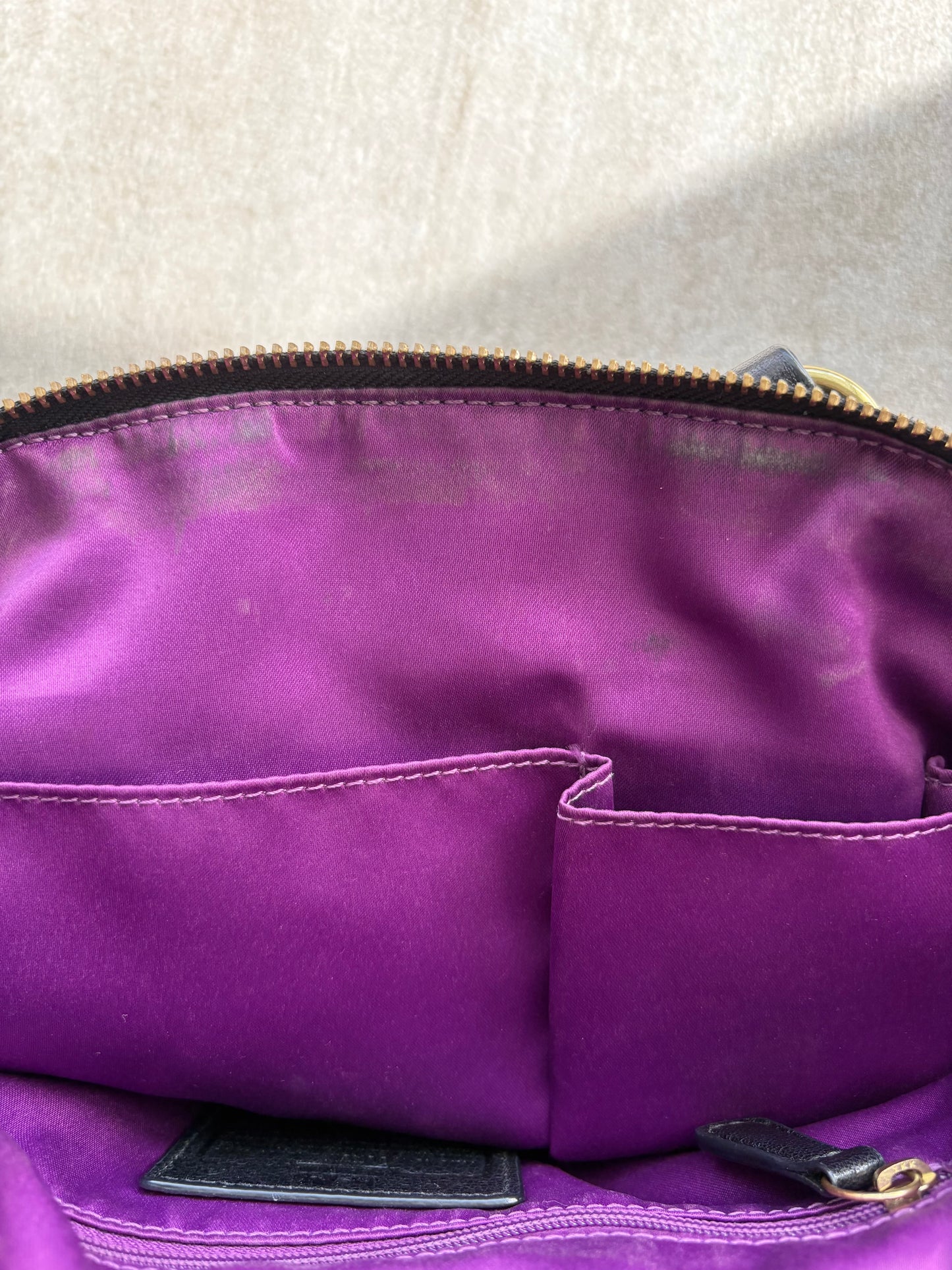 Coach Black Lindsey Madison Satchel Bag