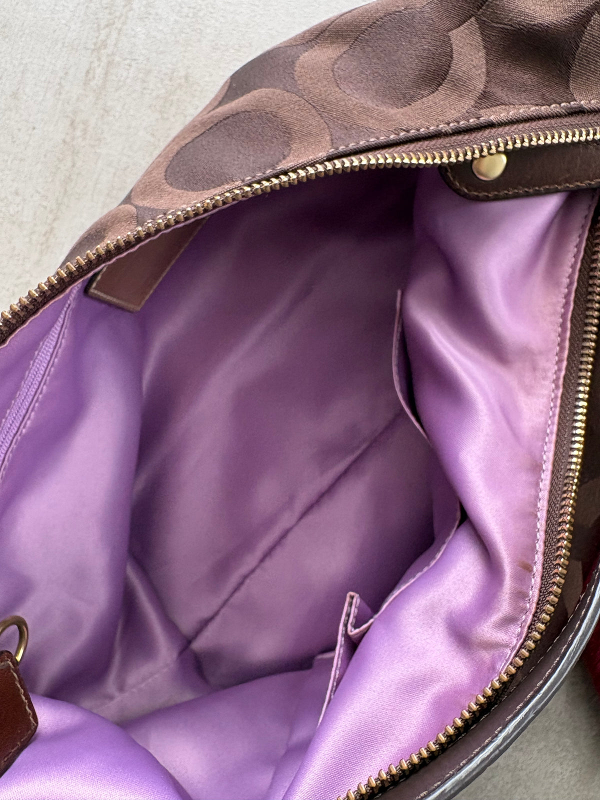 Coach Madison Op Art Hobo Bag Choc Brown