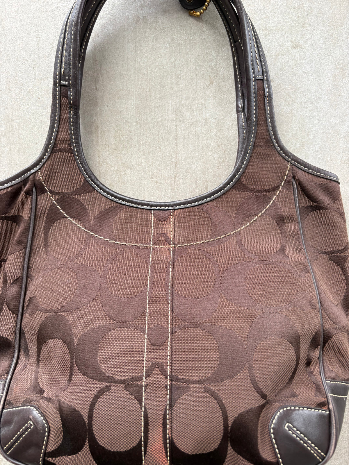 Coach Ergo Signature Tote Bag Choc Brown