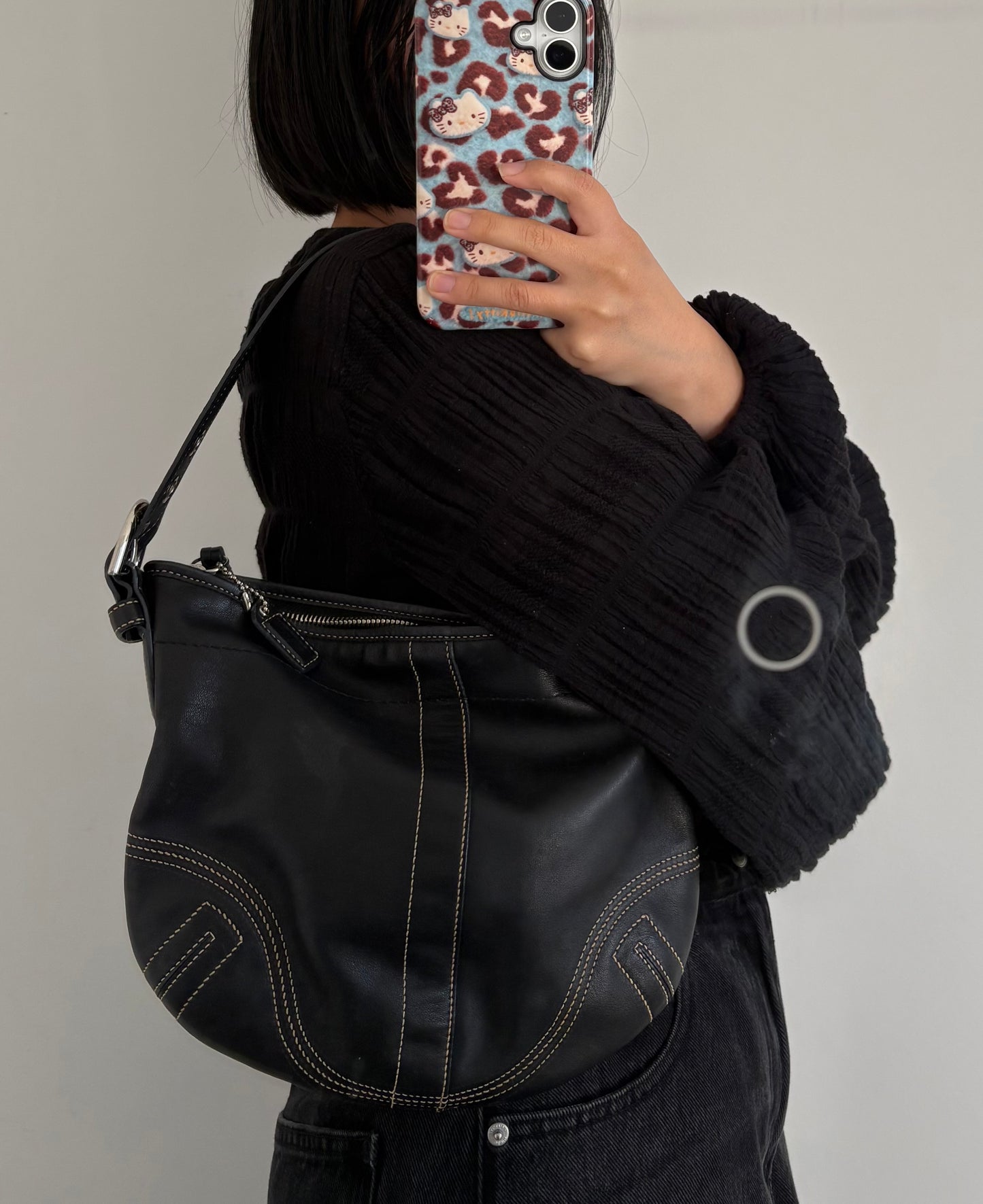 Coach Black Leather Soho Shoulder Bag
