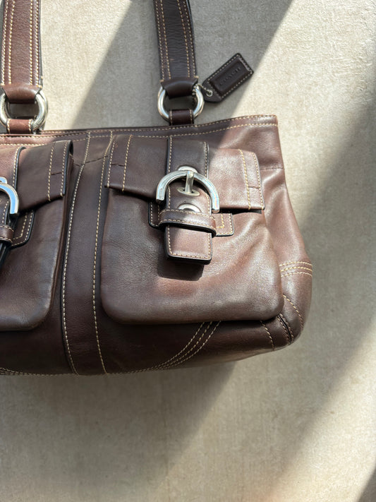 Coach Choc Brown Soho Leather Tote