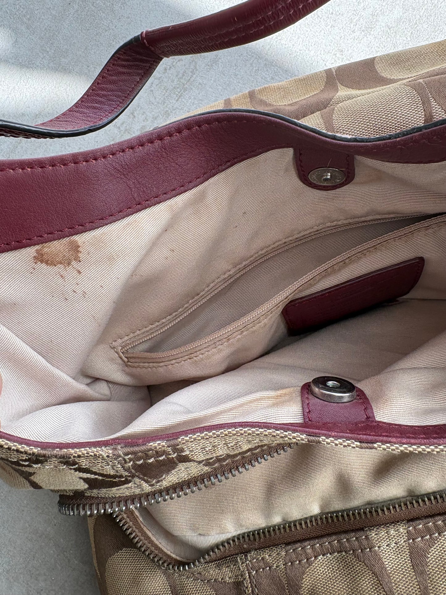 Coach Large Canvas Hobo Shoulder Bag *AF