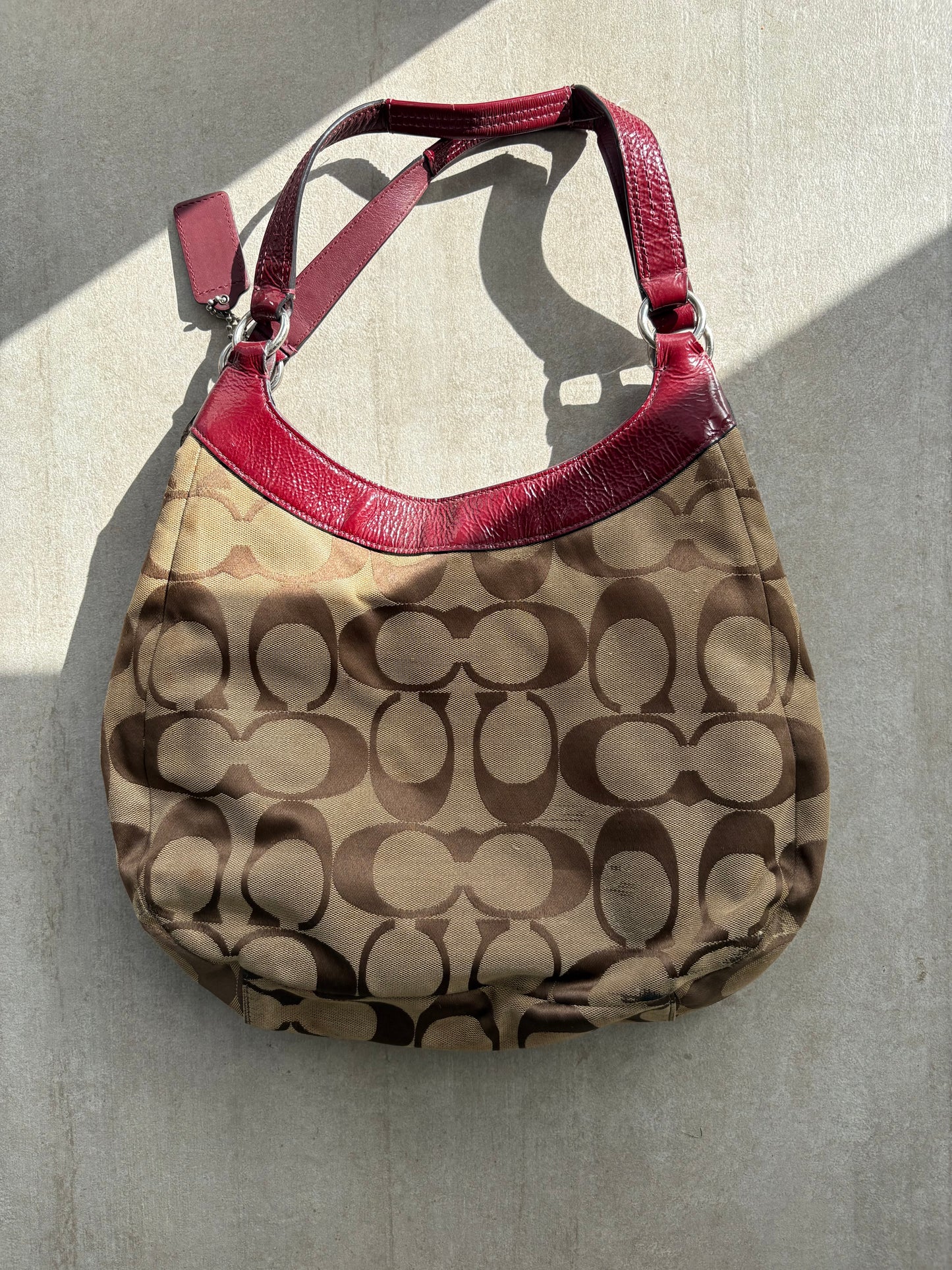 Coach Large Canvas Hobo Shoulder Bag *AF