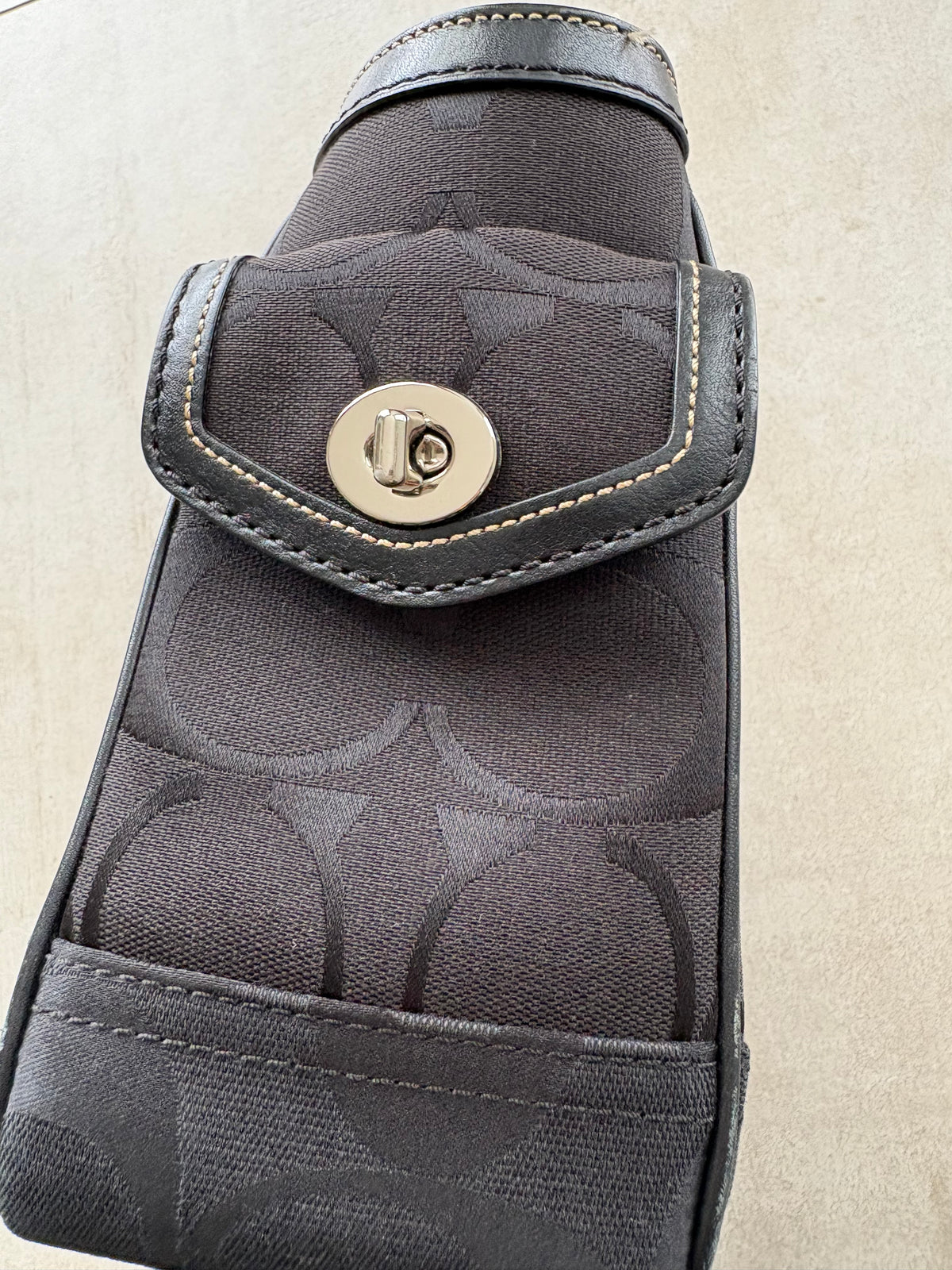 Coach Signature Black Canvas Tote