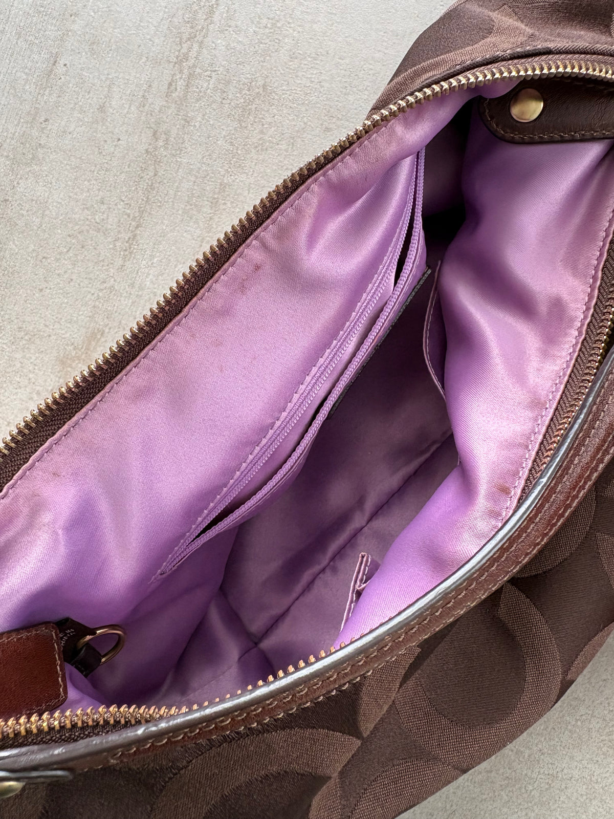 Coach Madison Op Art Hobo Bag Choc Brown