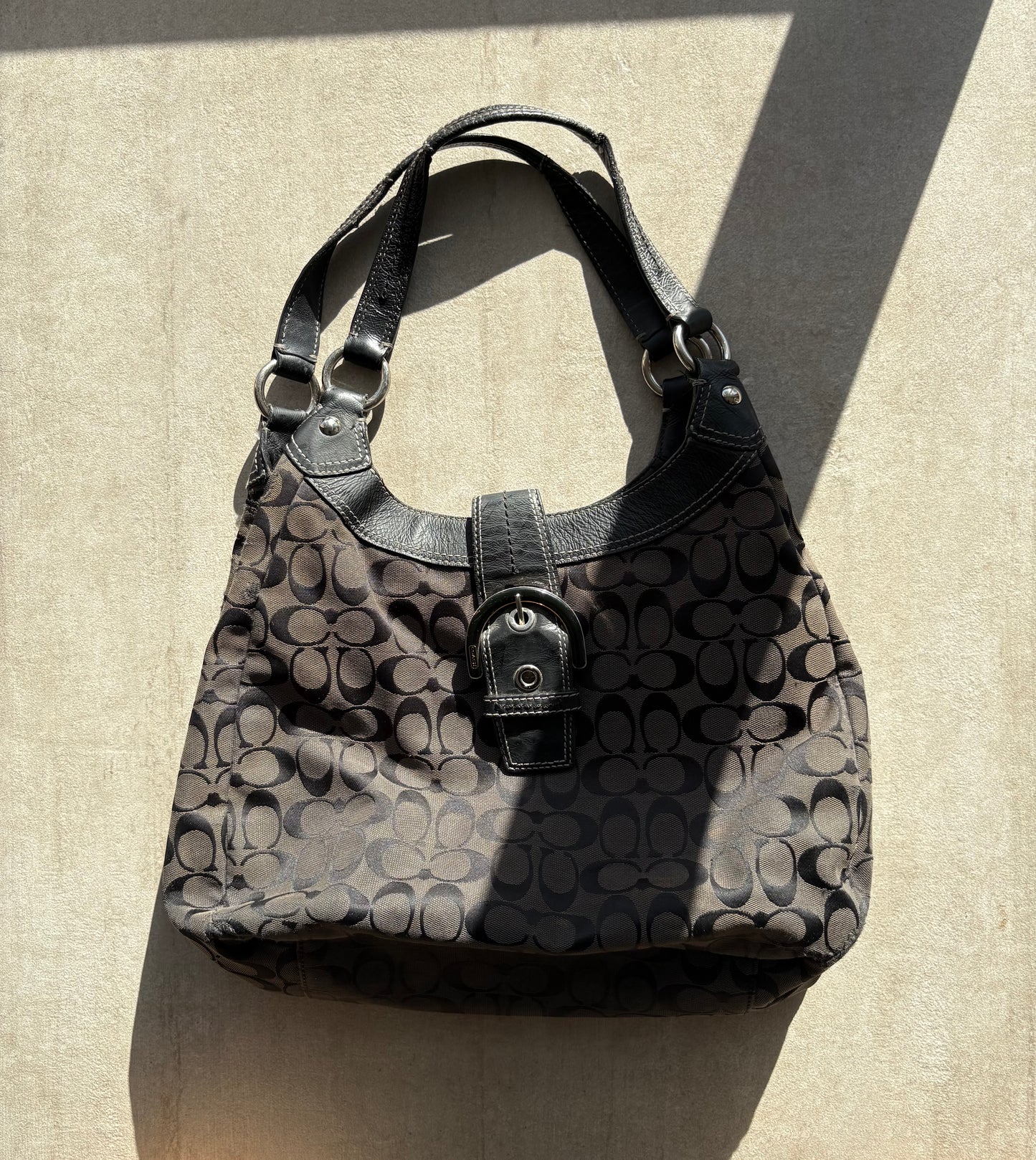 Coach Black Signature Soho Lynn Shoulder Bag *AF