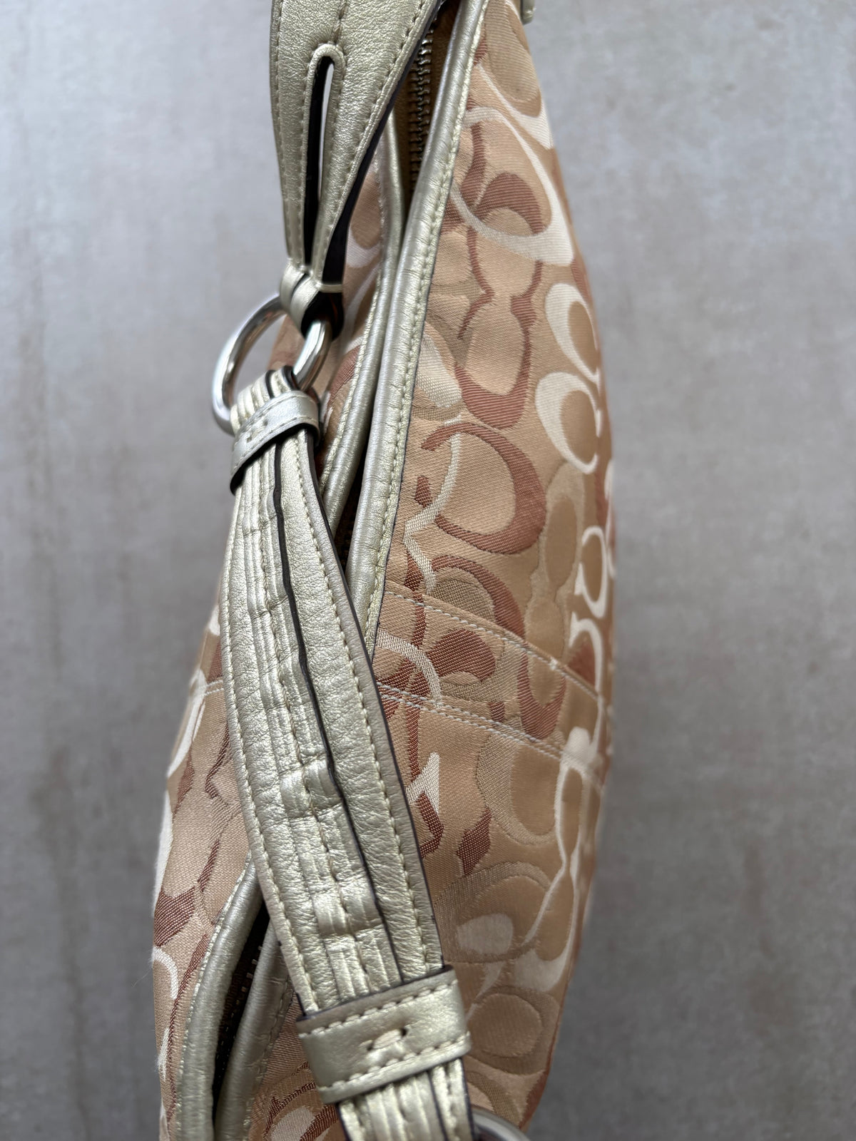Coach Signature Optic Large Hobo Shoulder Bag