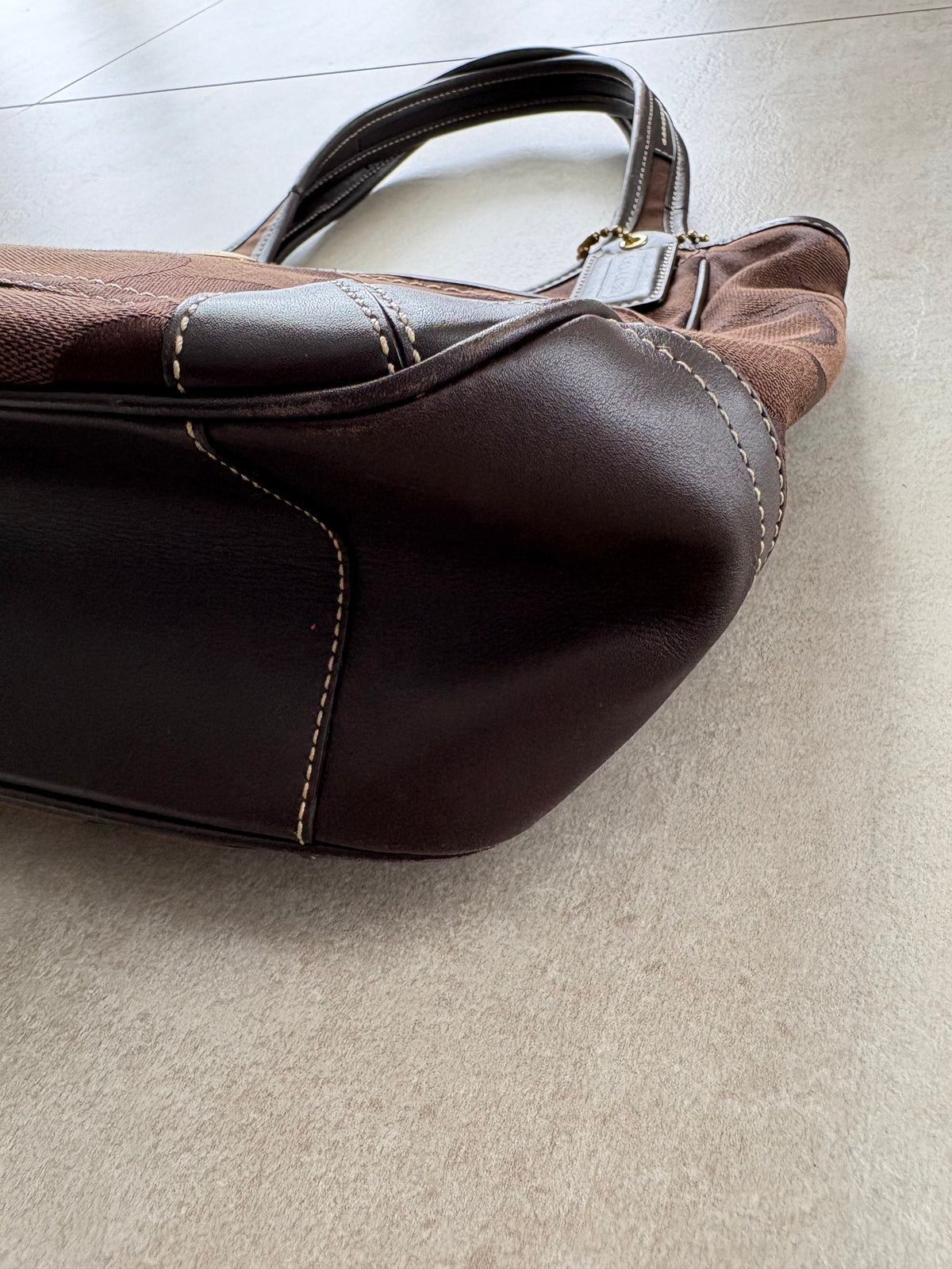 Coach Ergo Signature Tote Bag Choc Brown