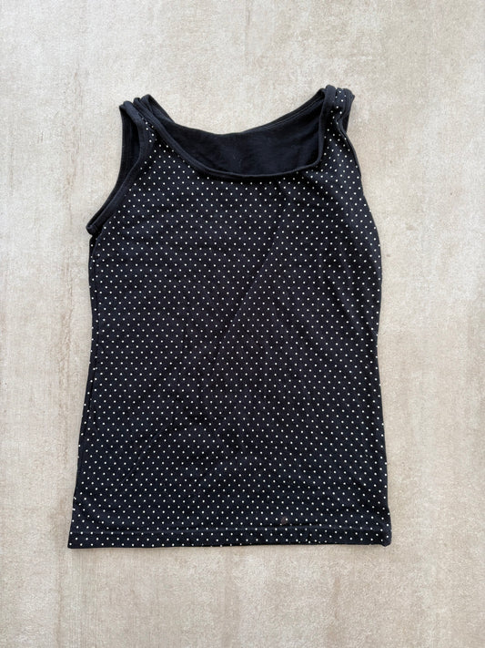 00's Black Polka Dot Tank Top