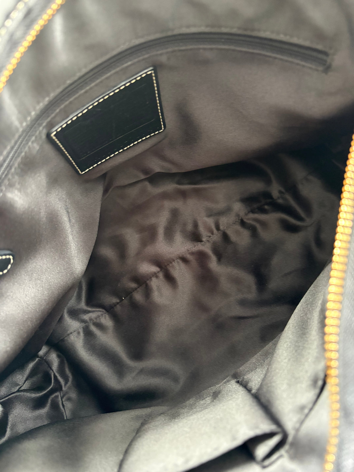 Coach Ergo Large Black Leather Turnlock Shoulder Bag