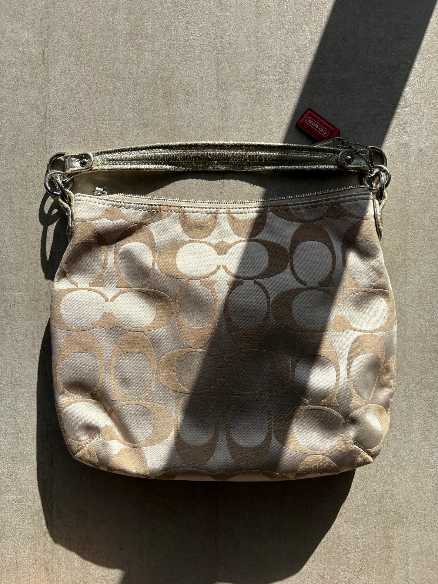 Coach 2way Signature Poppy Tote *AF