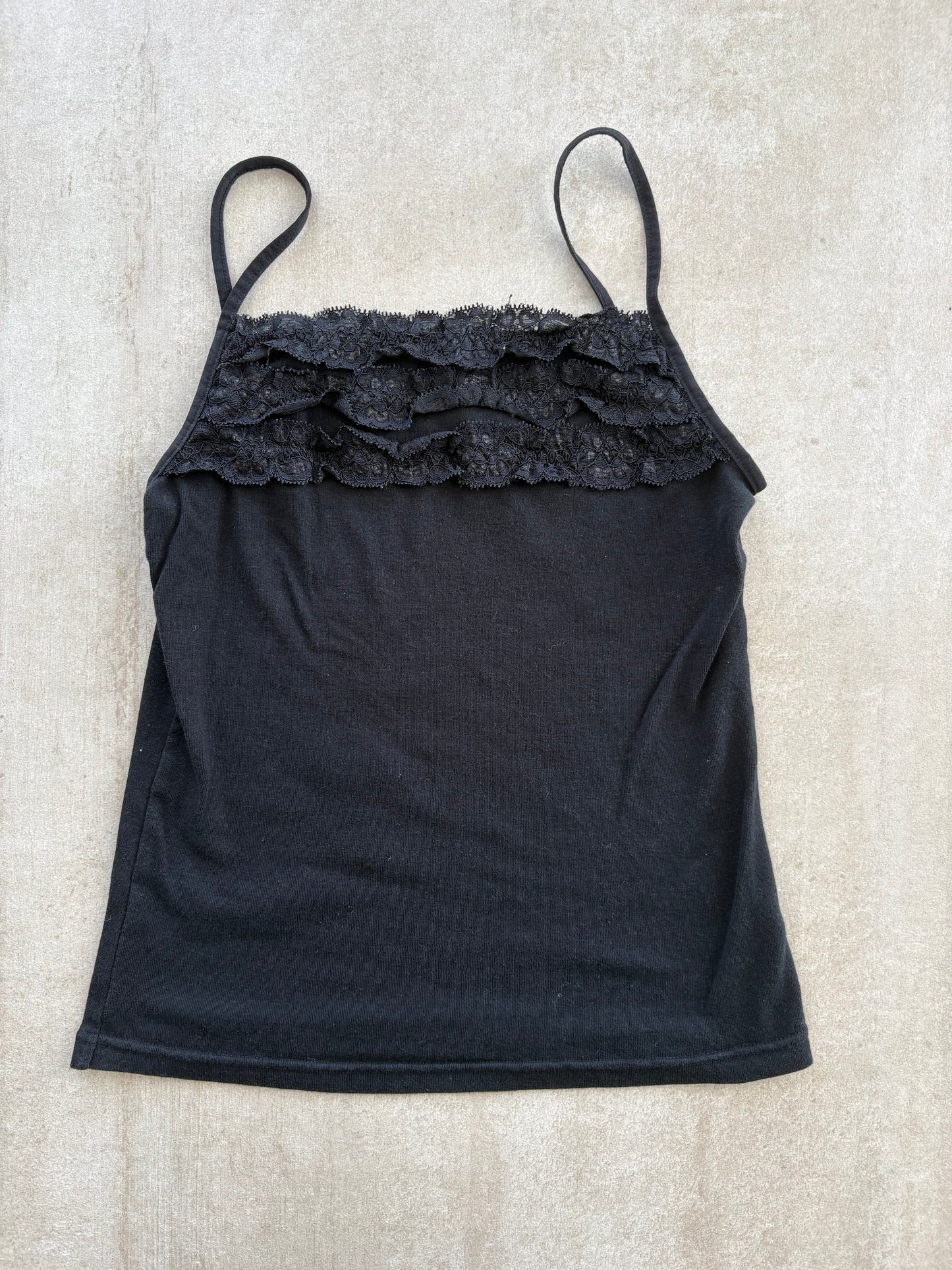 00's Japanese Black Lace Cami