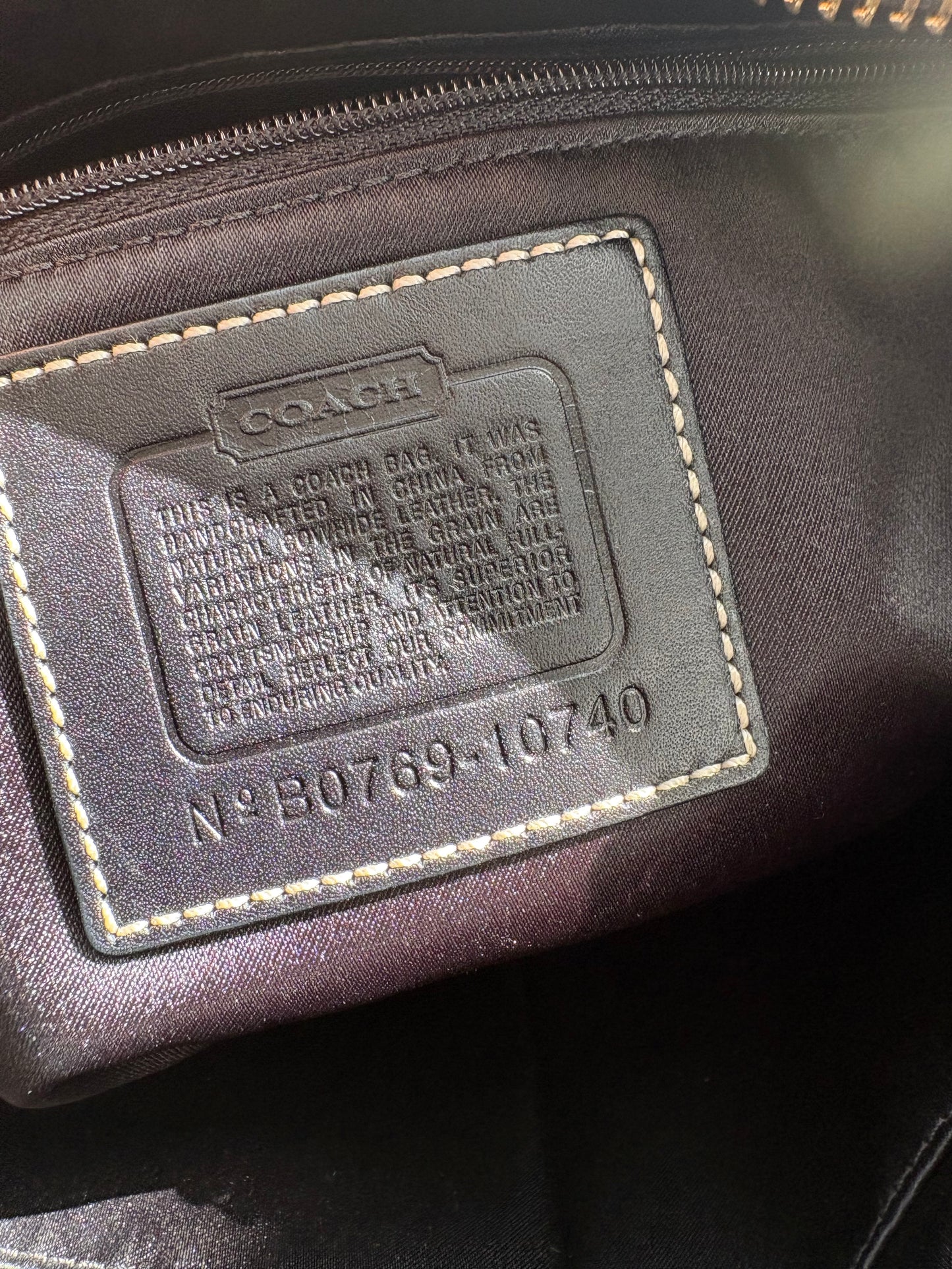 Coach Hobo Leather Black Shoulder Bag