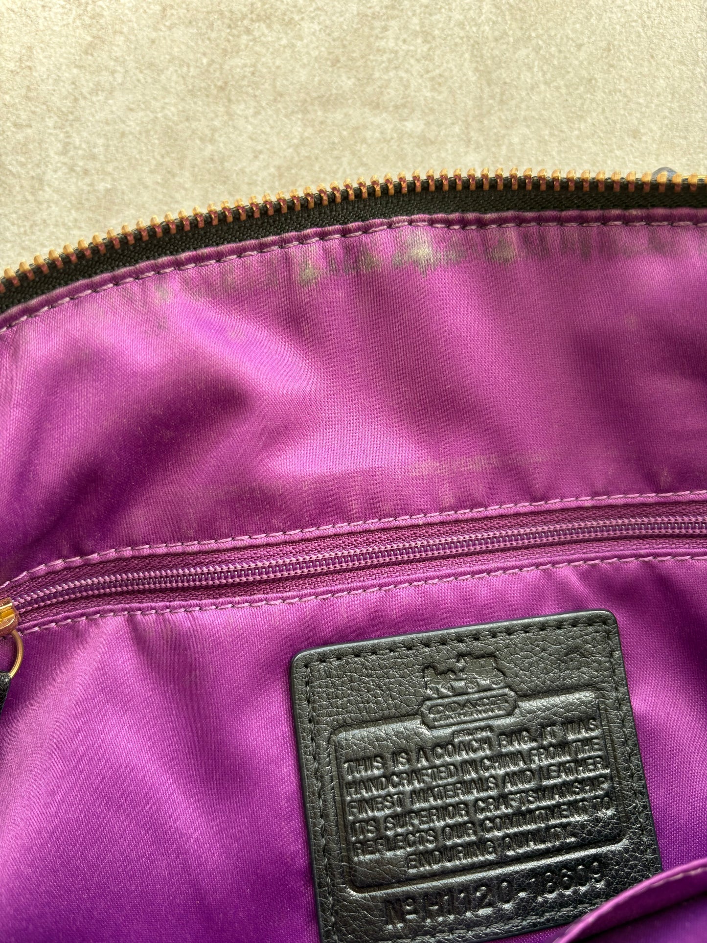 Coach Black Lindsey Madison Satchel Bag