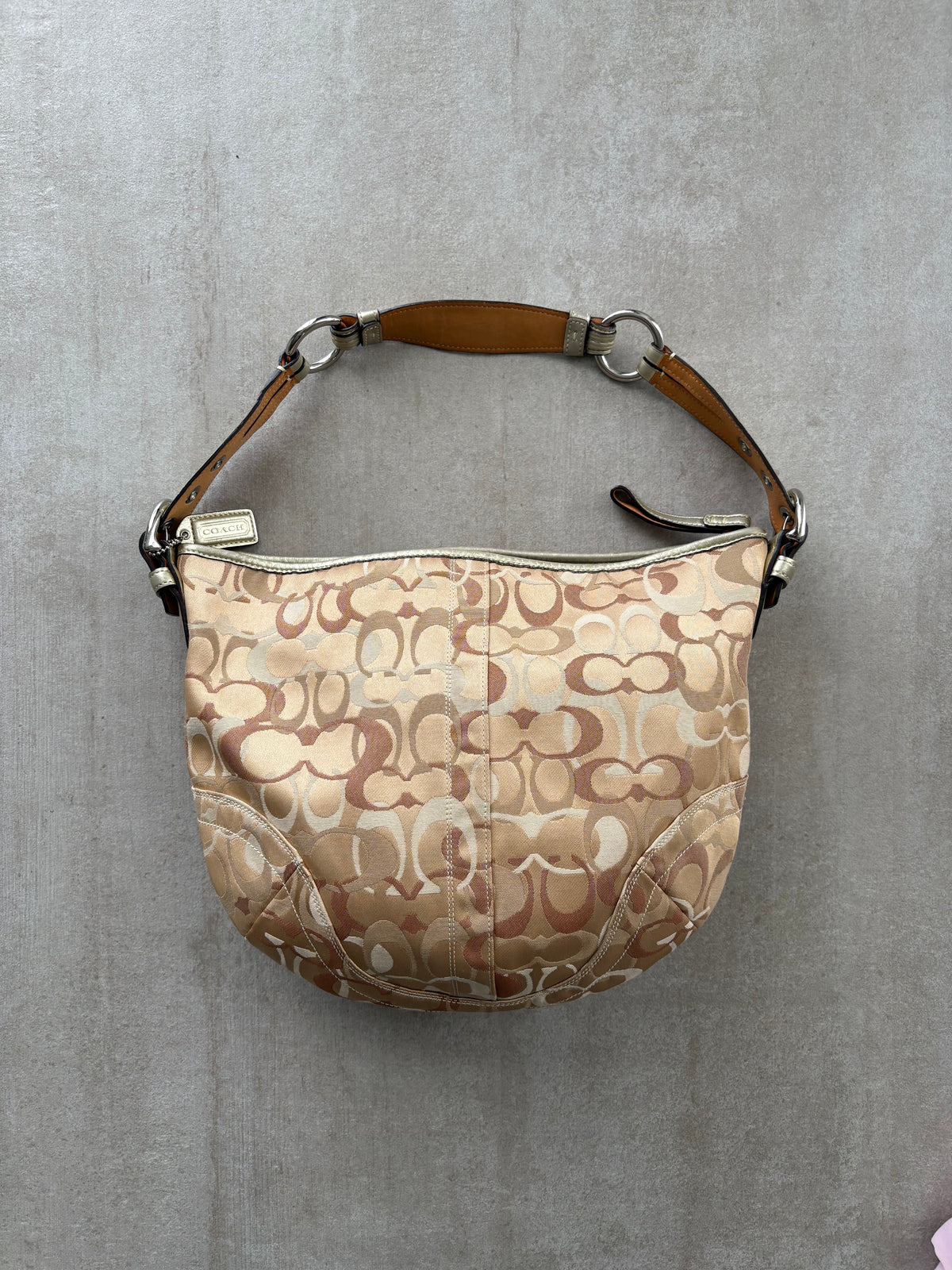 Coach Signature Optic Large Hobo Shoulder Bag