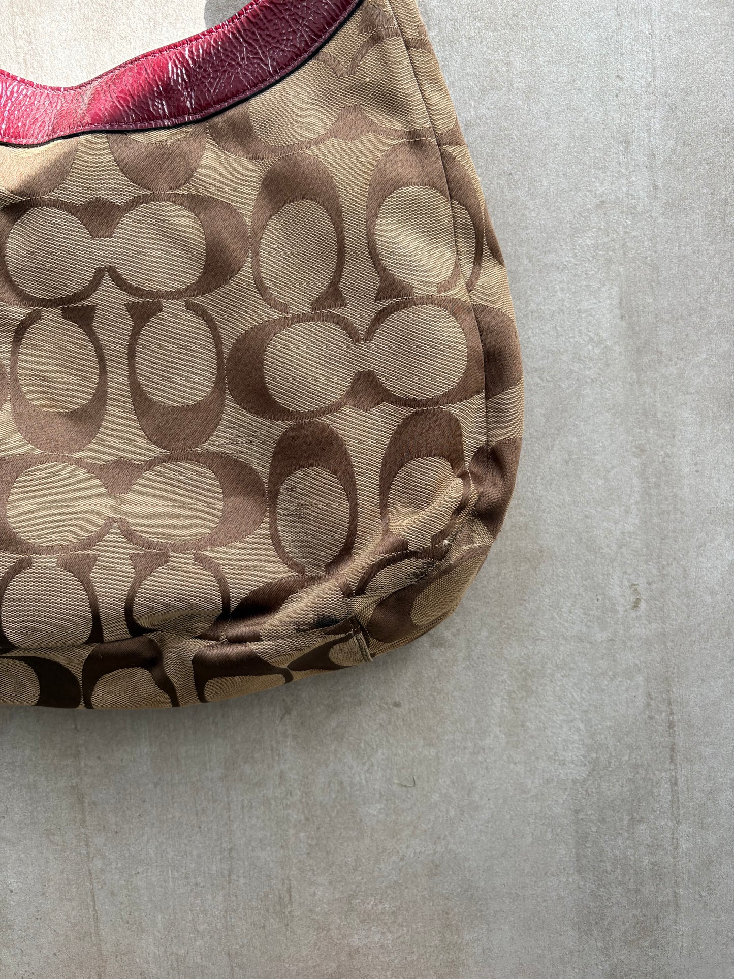 Coach Large Canvas Hobo Shoulder Bag *AF