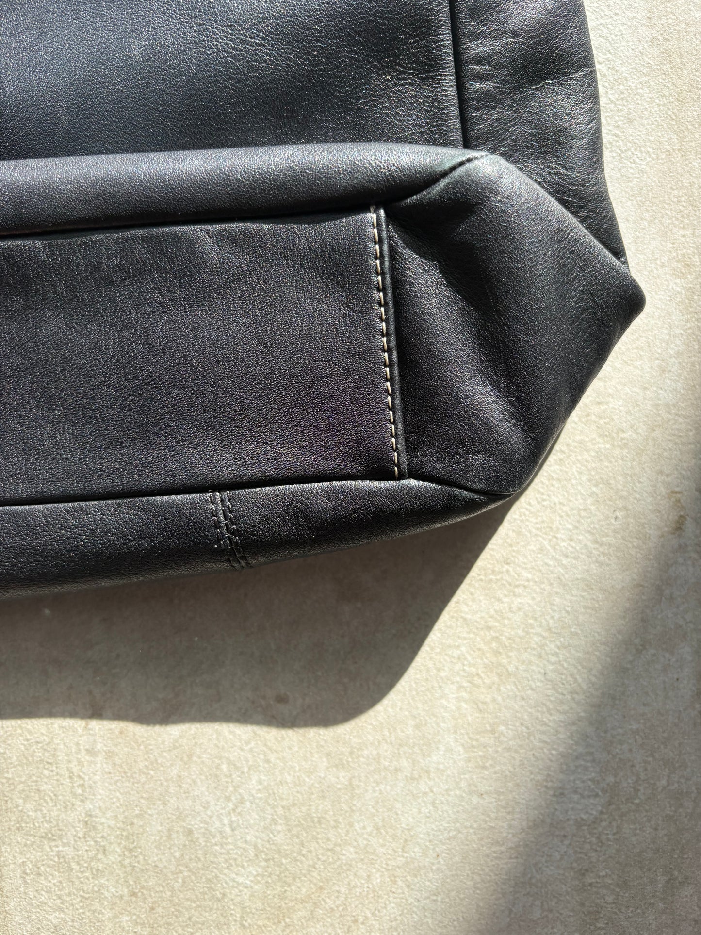 Coach Black Leather Tote Bag