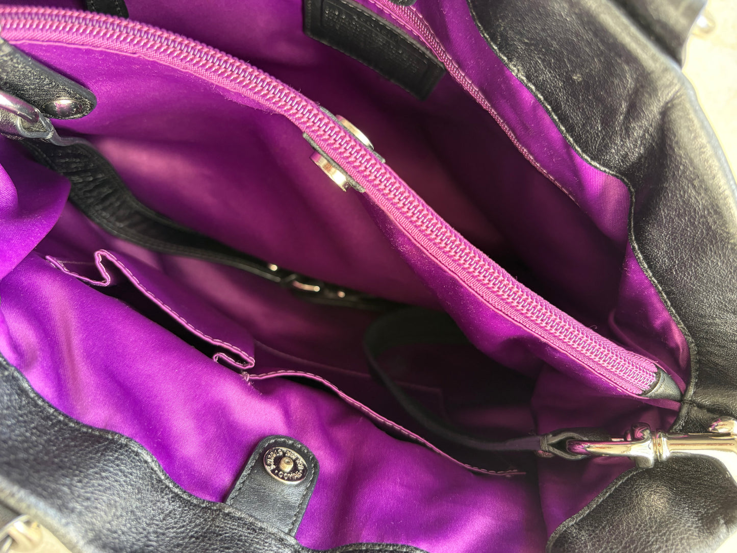Coach Ashley Black Leather 2Way Shoulder Bag