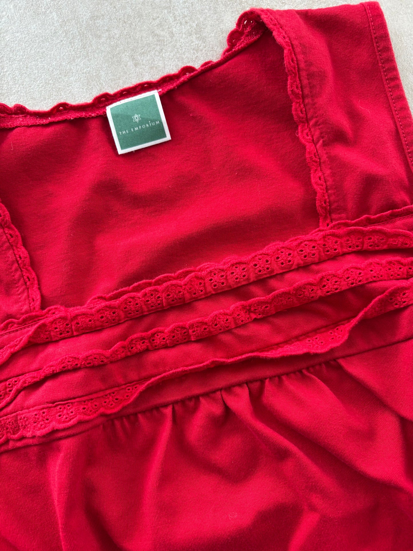 00's The Emporium Red Sleeveless Top