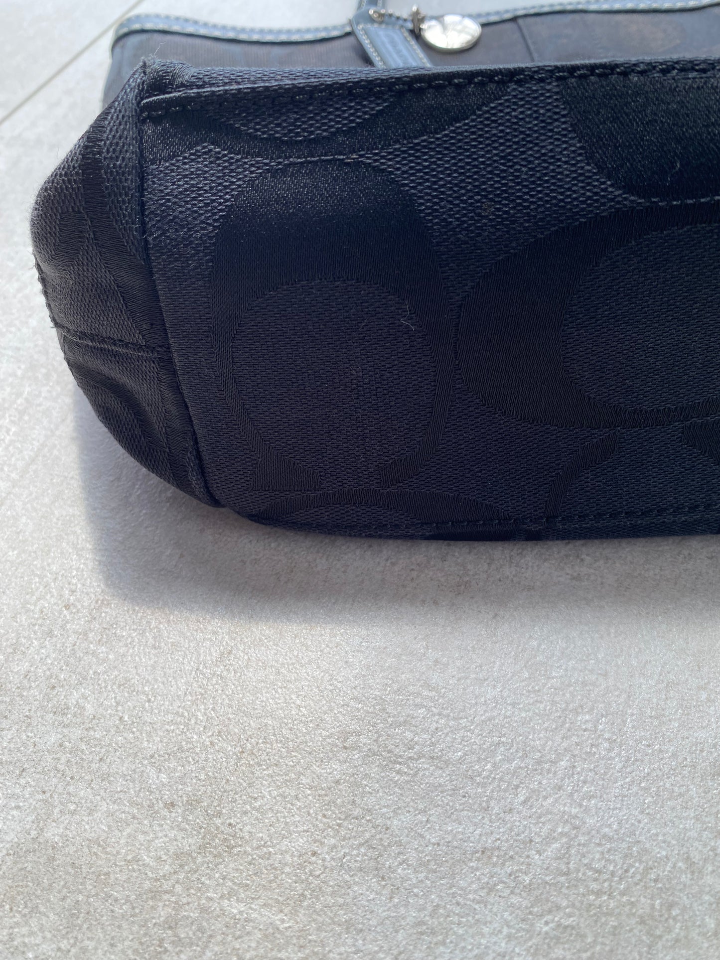 Coach Black and Silver Tote Bag