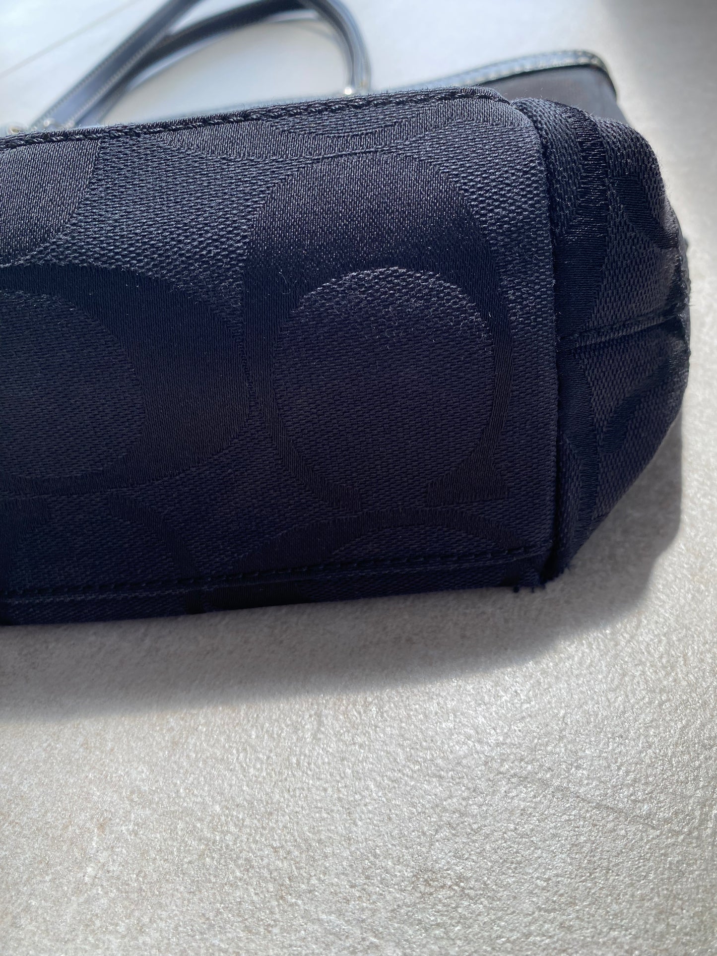 Coach Black and Silver Tote Bag