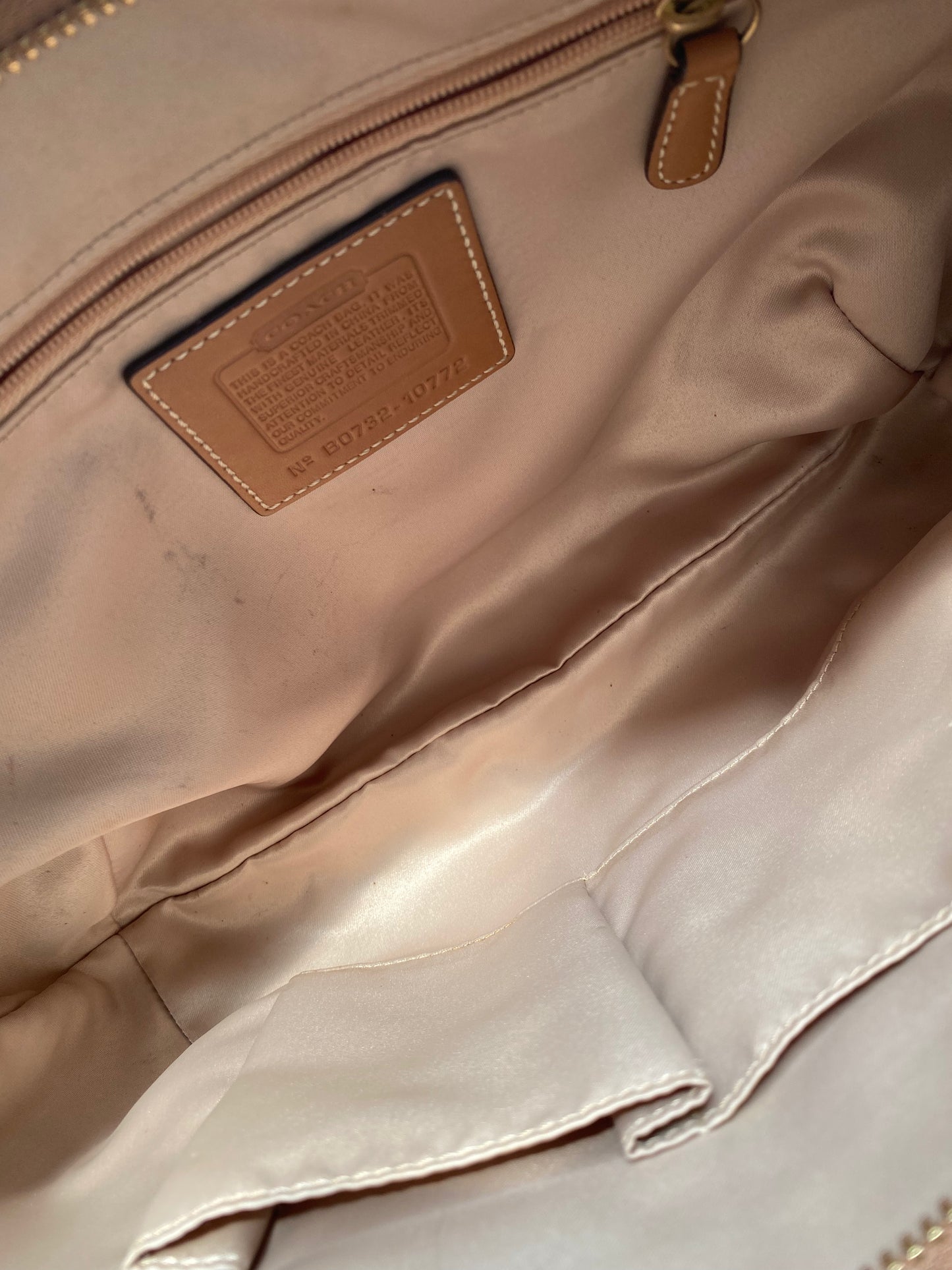 Coach Brown Signature Canvas Shoulder Bag