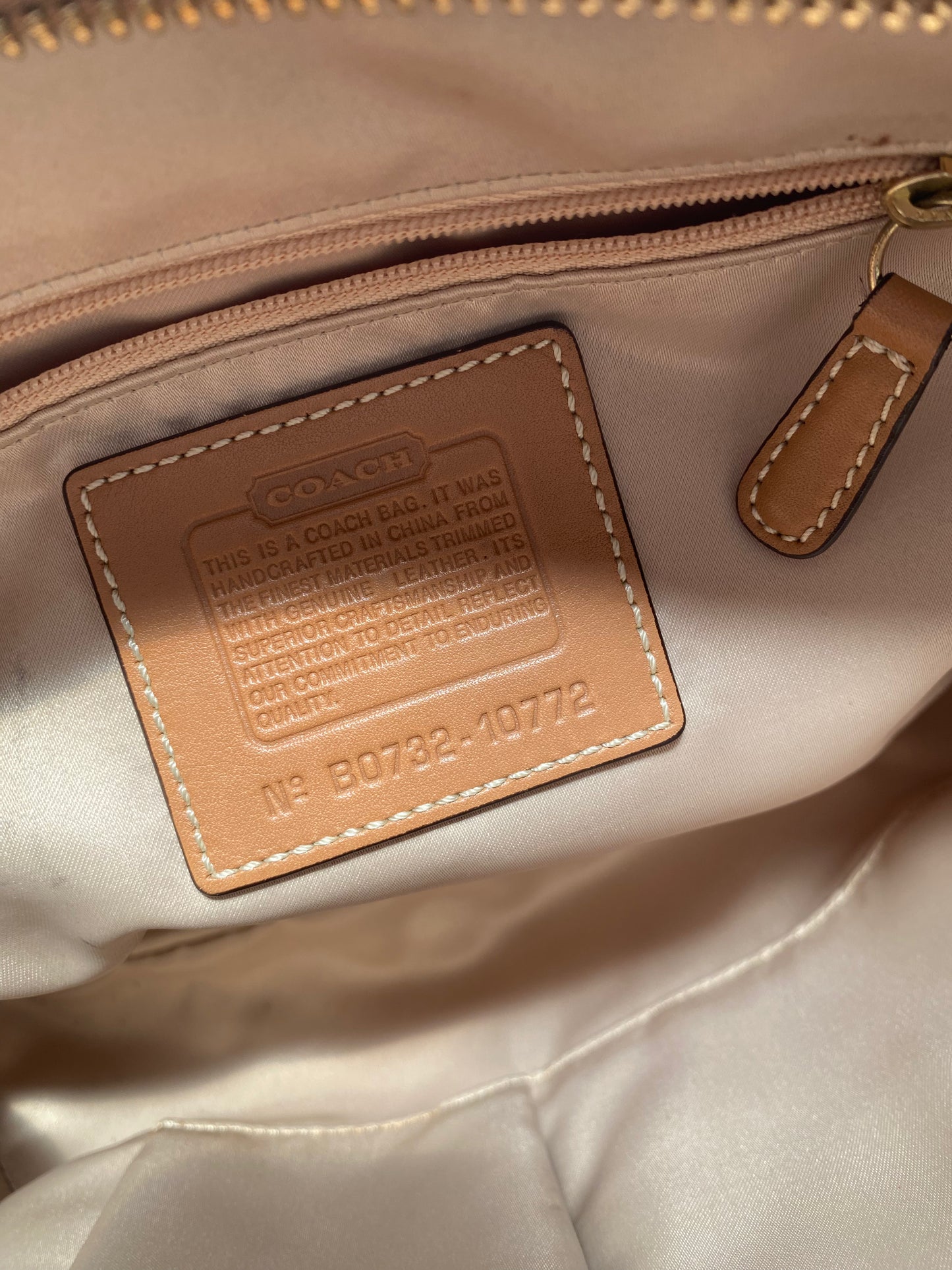 Coach Brown Signature Canvas Shoulder Bag