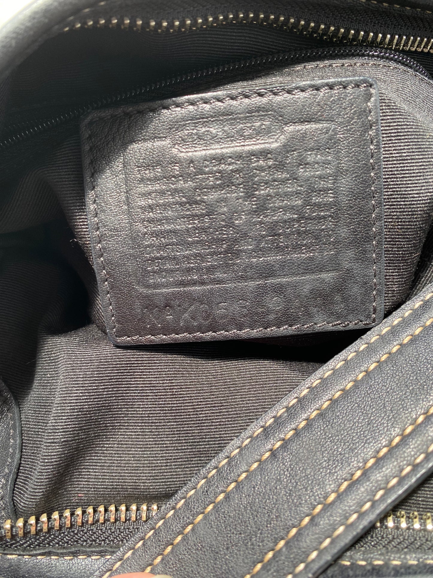 Vintage Coach Black Leather Soho Shoulder Bag