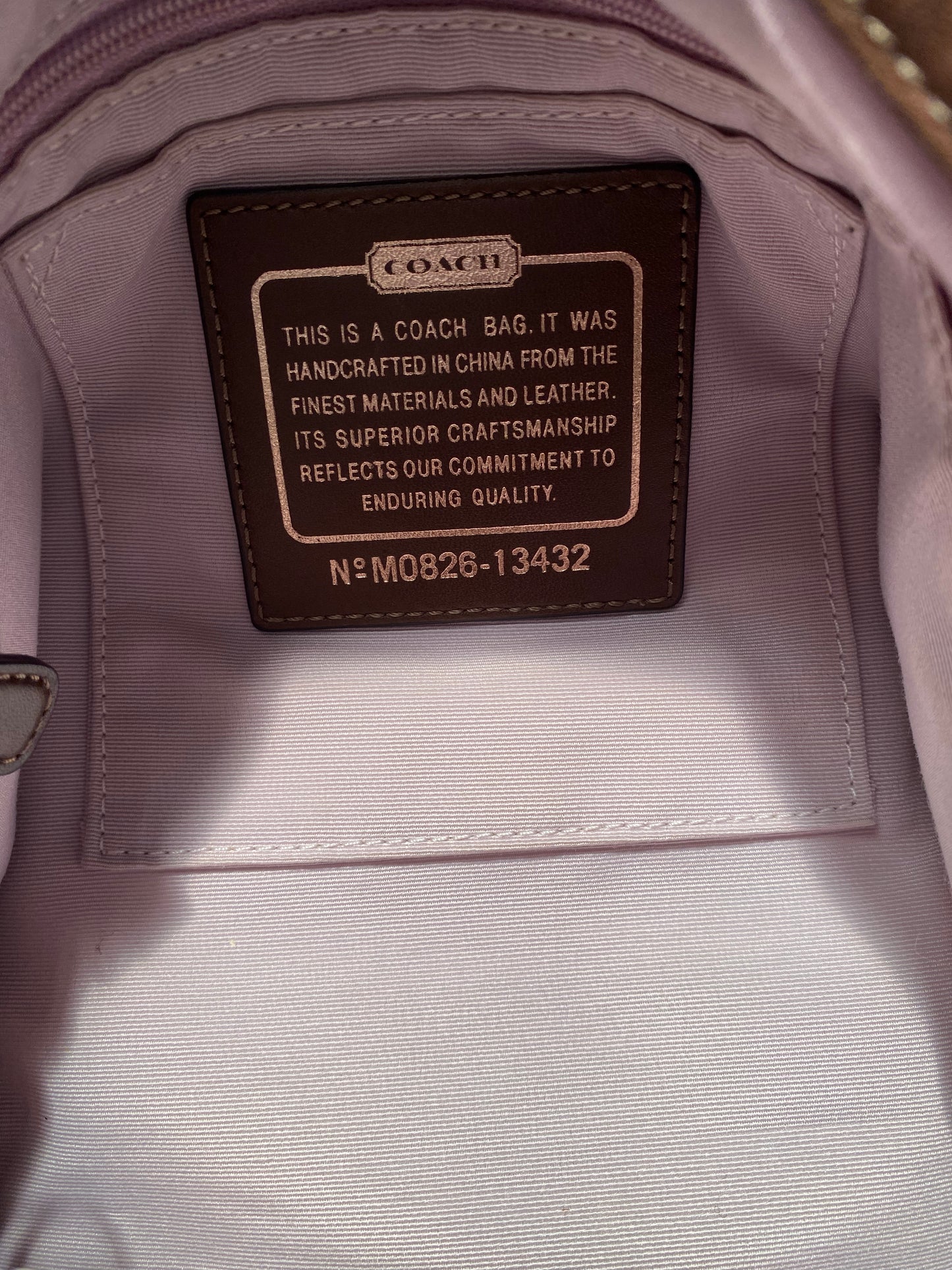 Coach Brown Tote Bag with Leather Handle