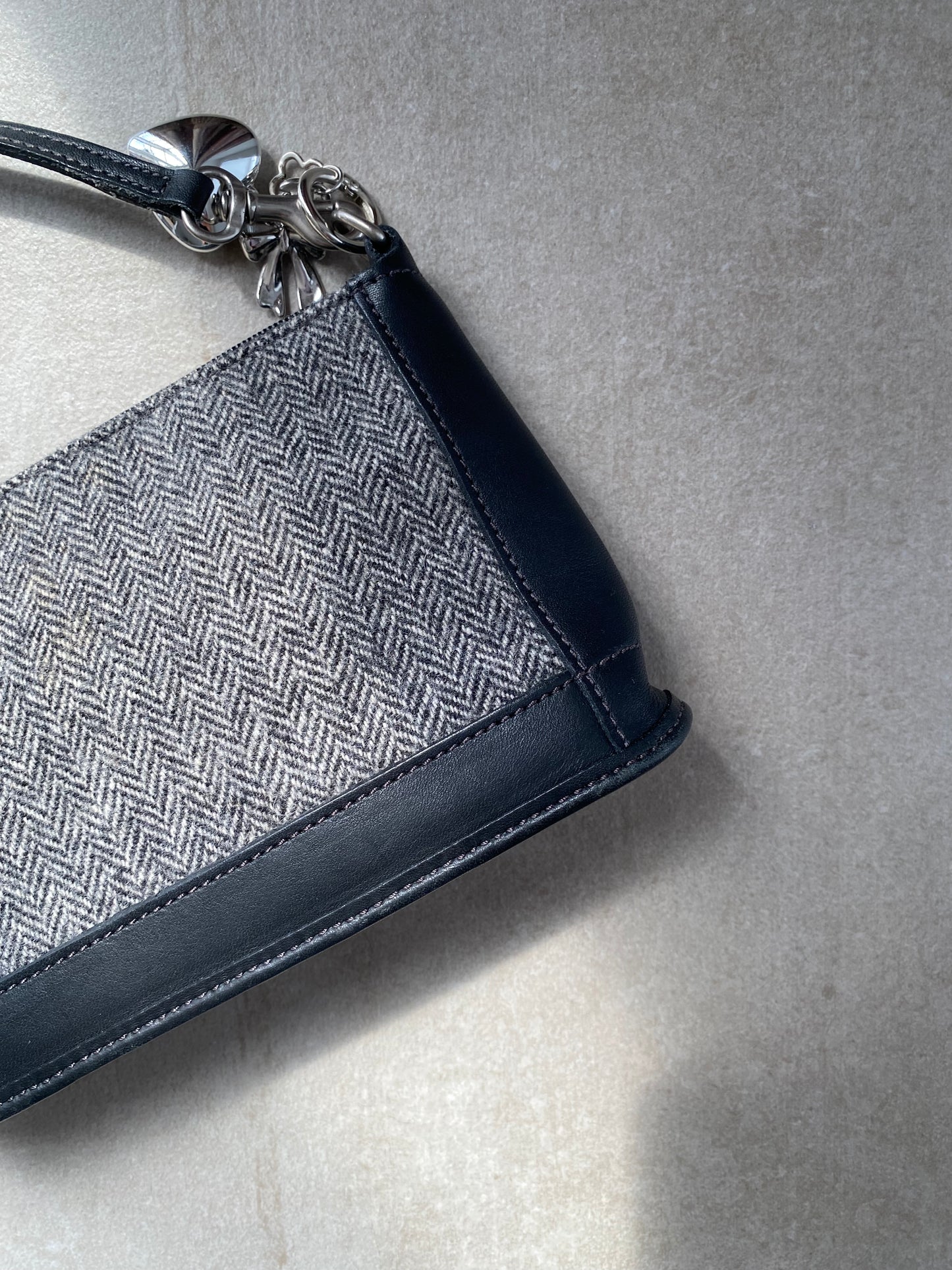 *RARE Coach Bleecker Demi Wool with Leather Bag
